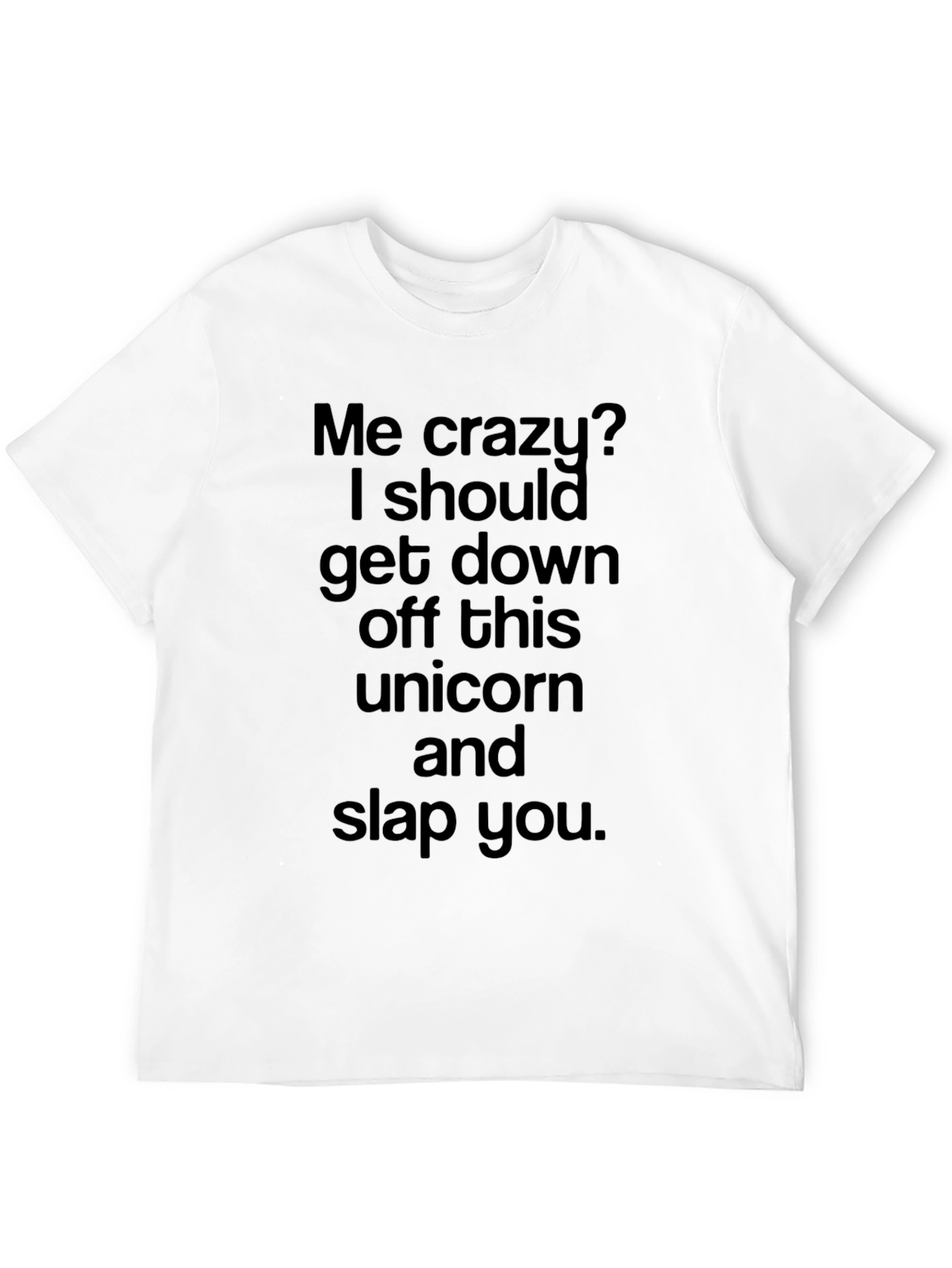 Crazy Unicorn Graphic T-Shirt - Black