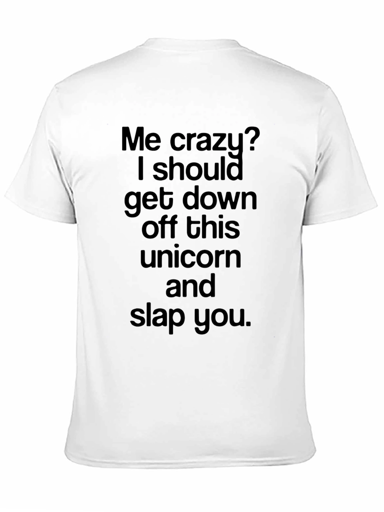 Crazy Unicorn Graphic T-Shirt - Black