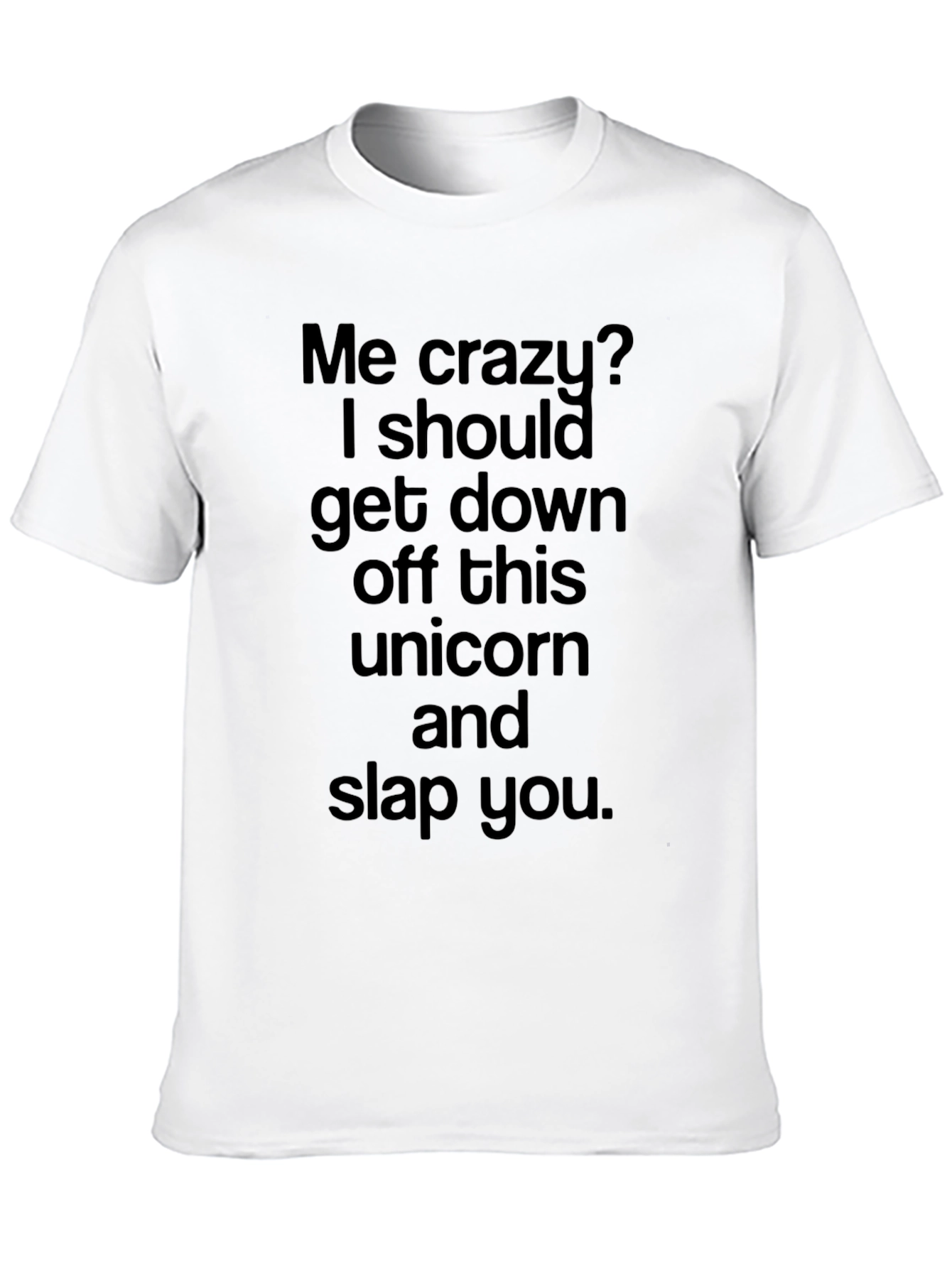 Crazy Unicorn Graphic T-Shirt - Black