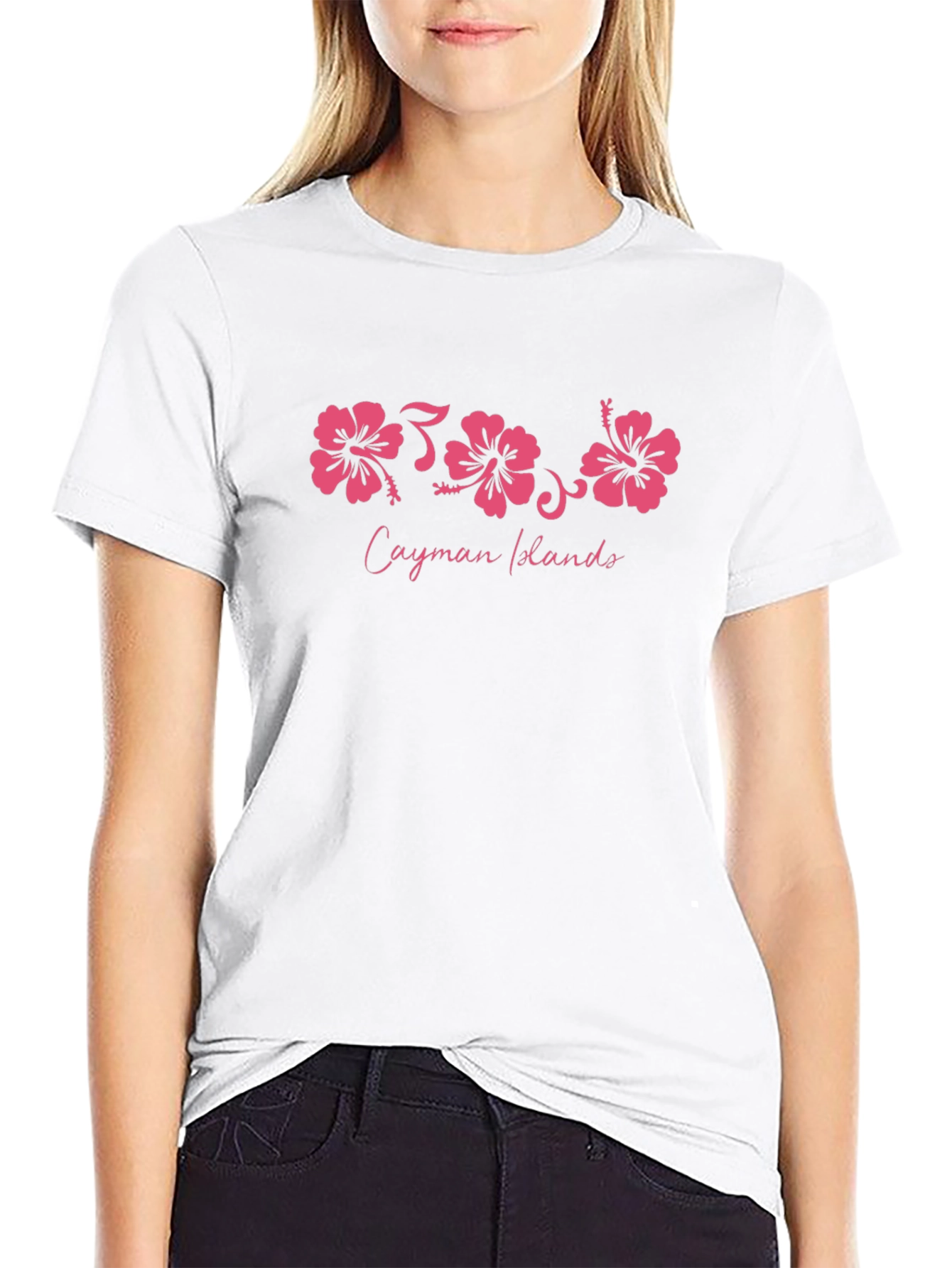 Cayman Islands Floral Print T-Shirt