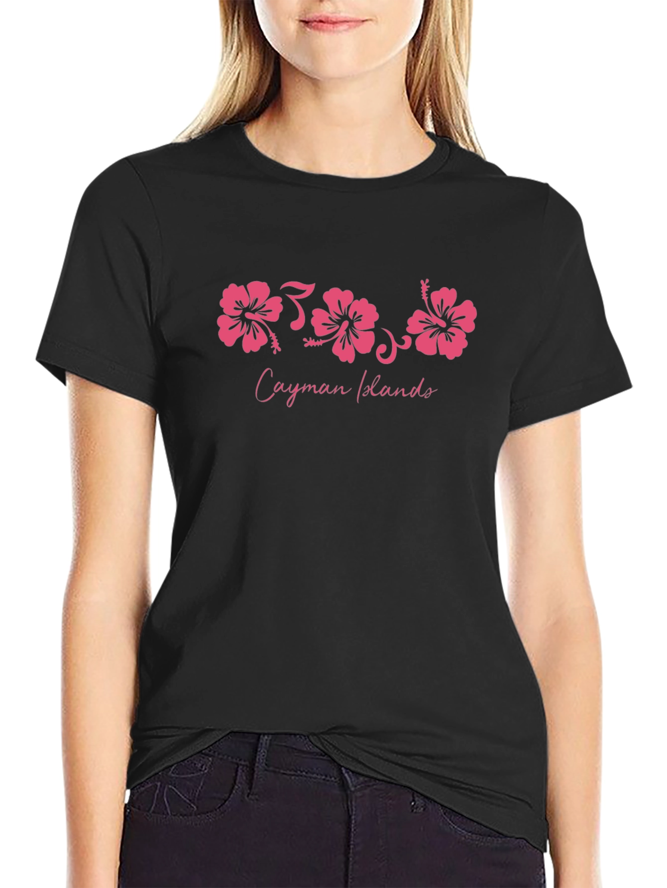 Cayman Islands Floral Print T-Shirt