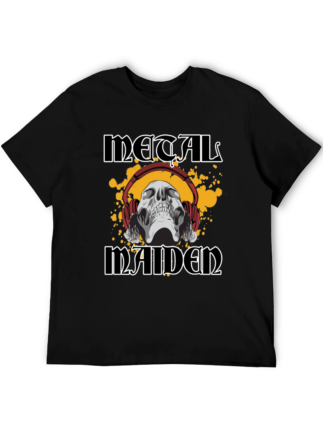 Metal Maiden Skull Graphic T-Shirt