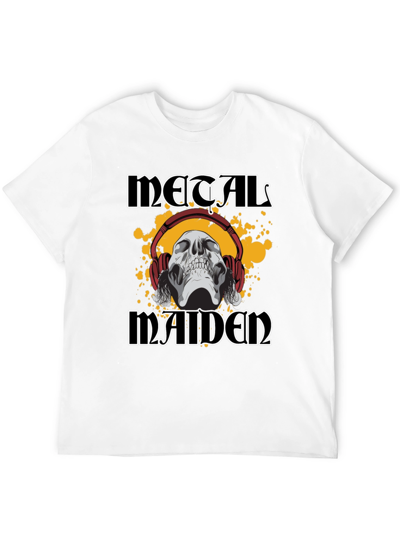 Metal Maiden Skull Graphic T-Shirt