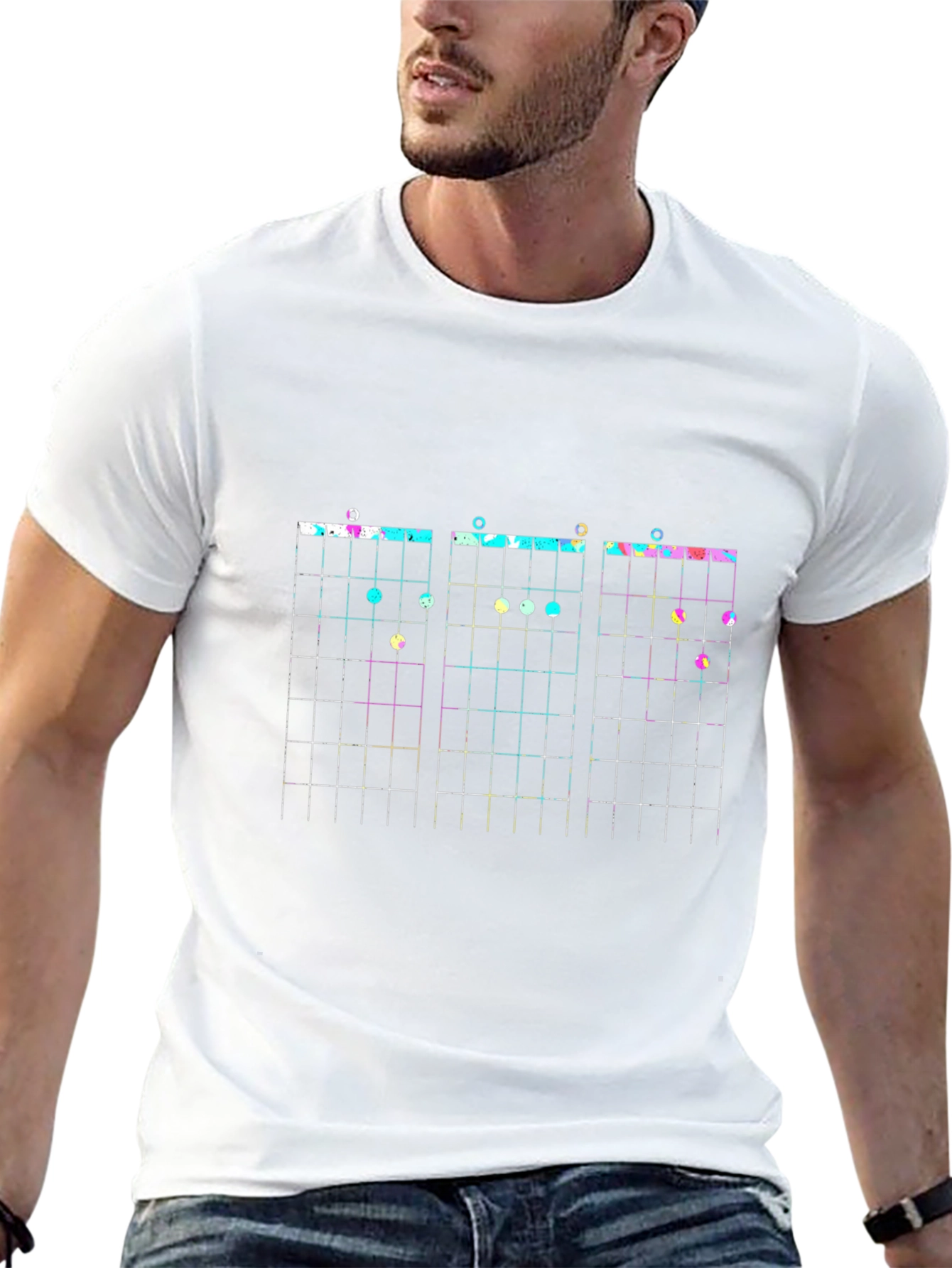 Guitar Chord Chart T-Shirt - Black
