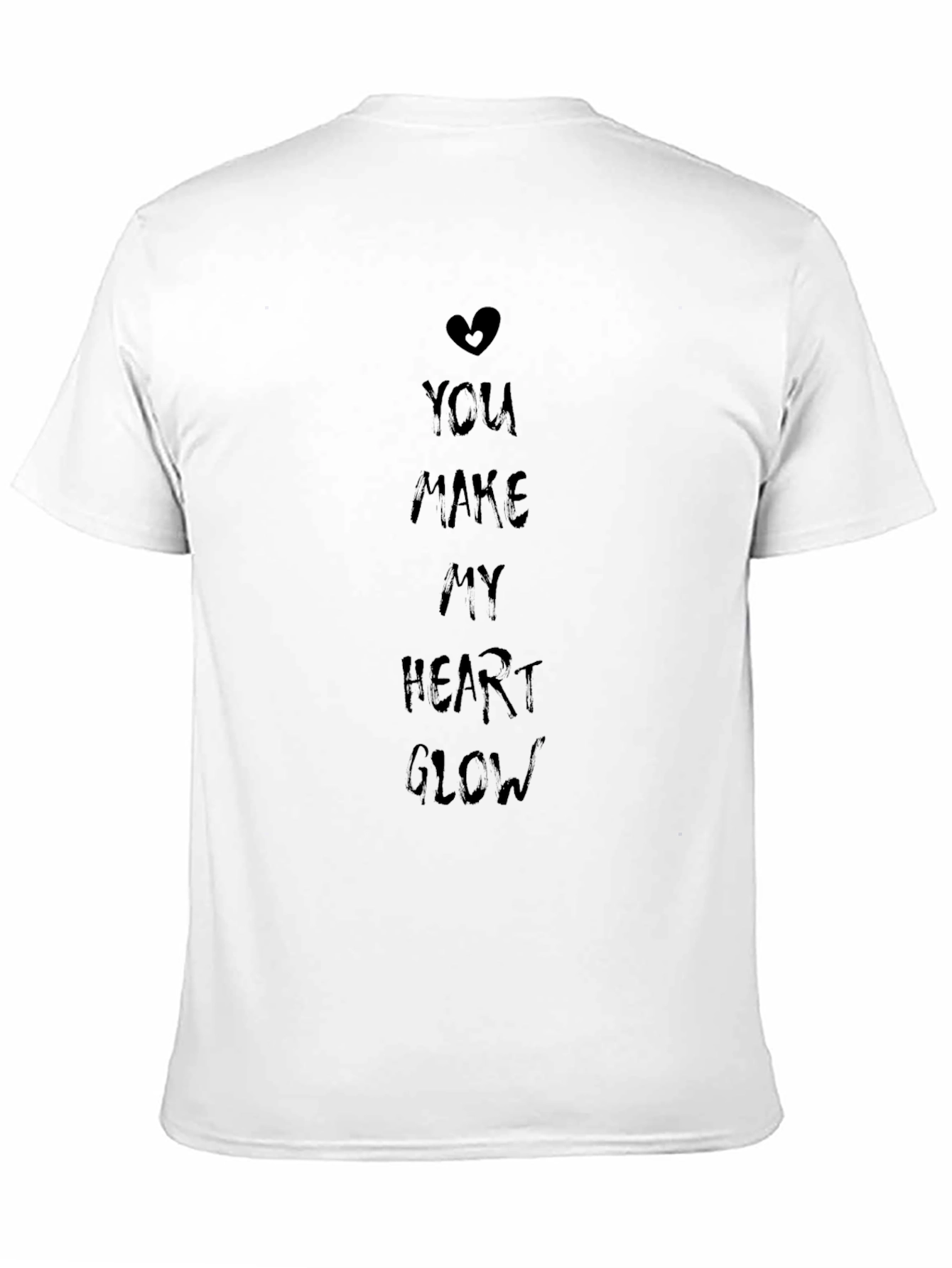You Make My Heart Glow Black Graphic T-Shirt