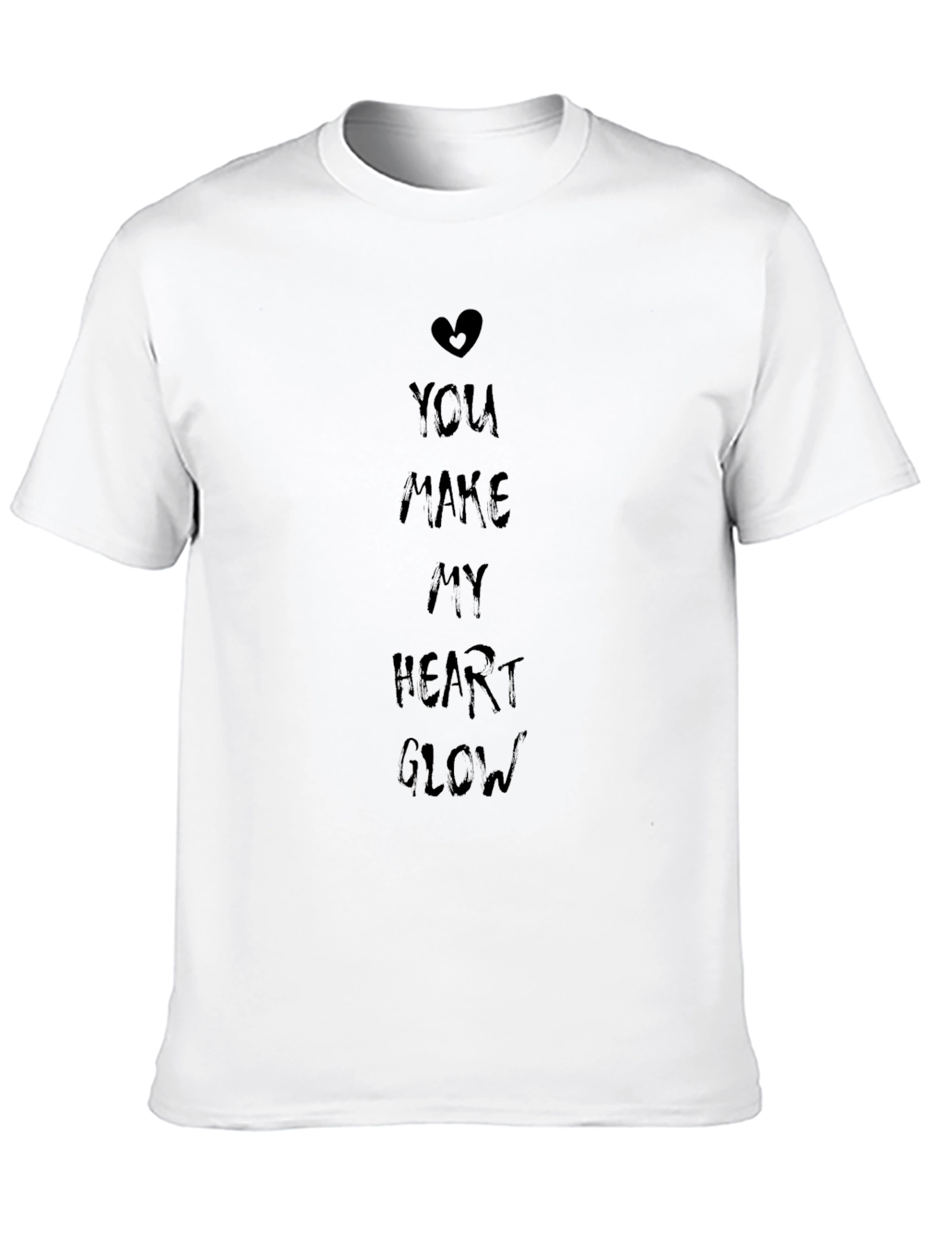 You Make My Heart Glow Black Graphic T-Shirt