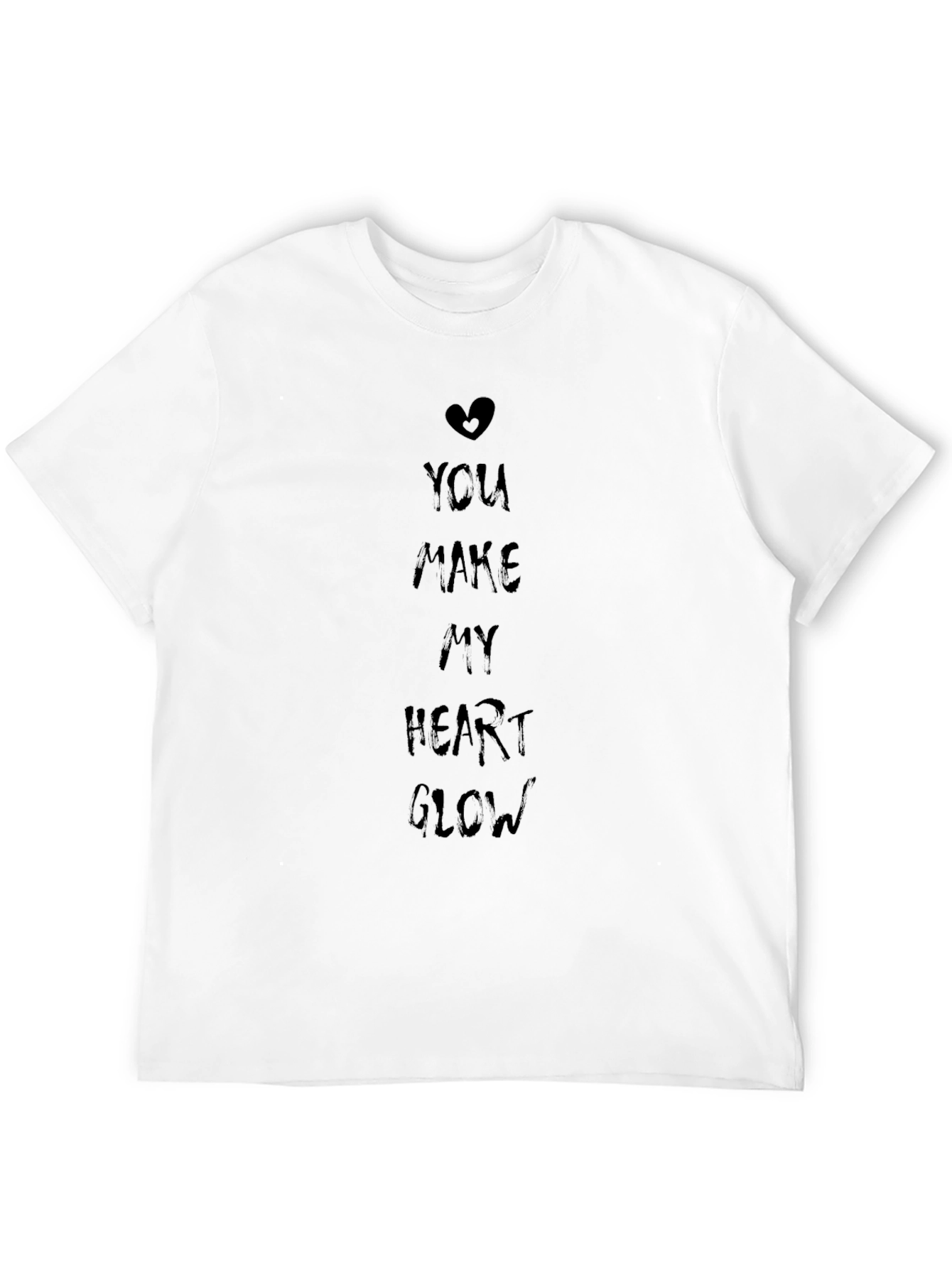You Make My Heart Glow Black Graphic T-Shirt