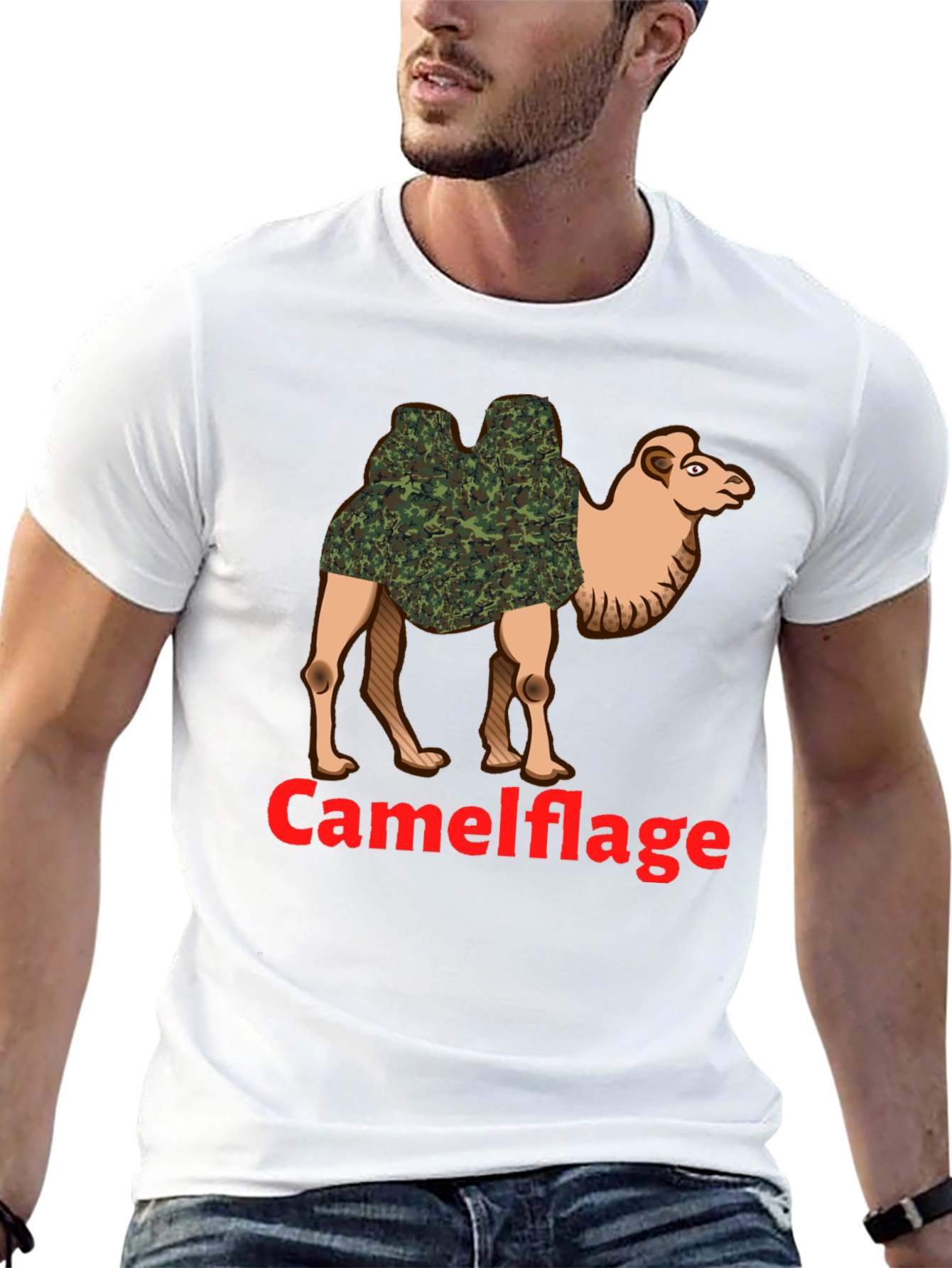 Camel Camouflage Graphic T-Shirt