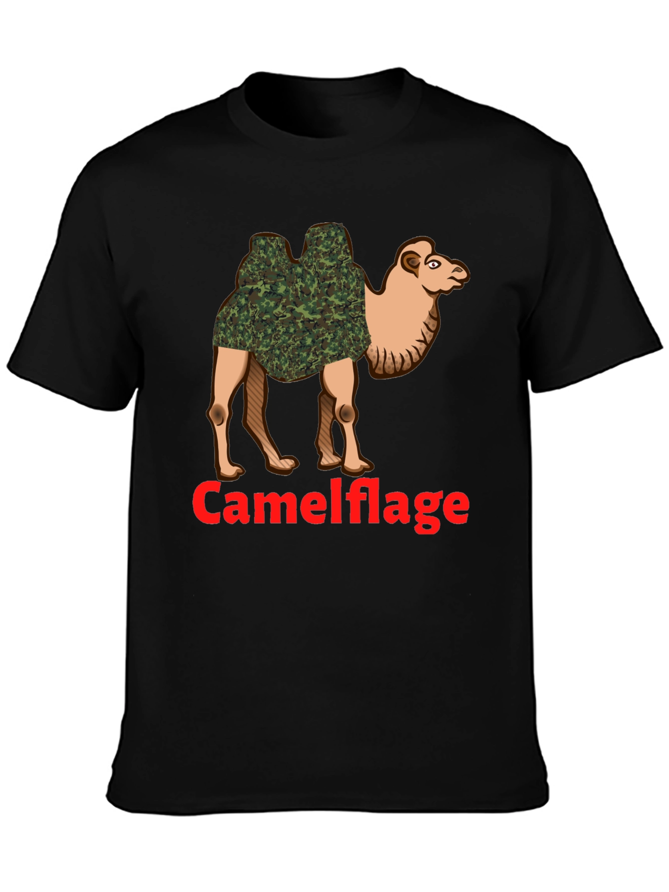 Camel Camouflage Graphic T-Shirt