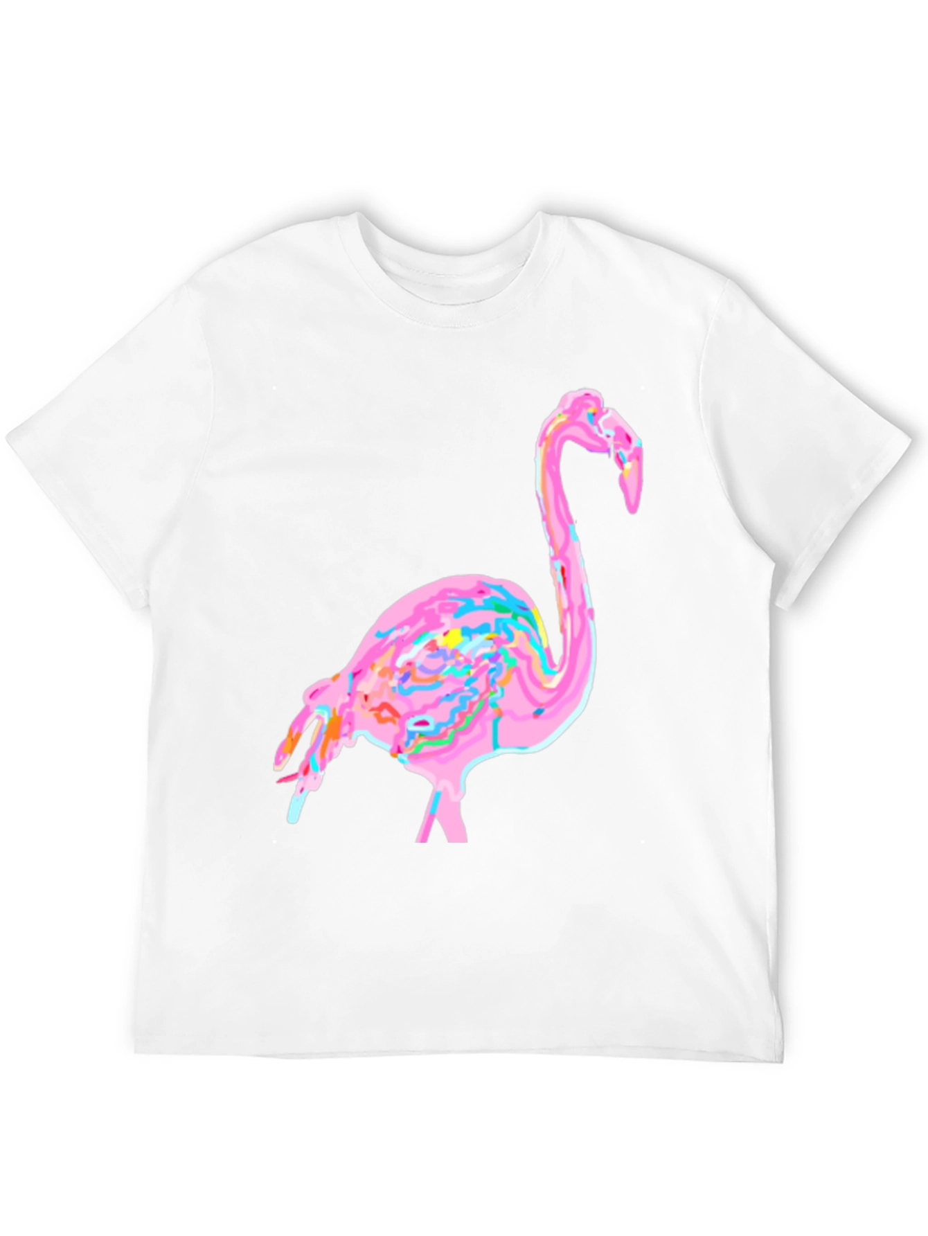 Funky Flamingo Graphic Tee - Black