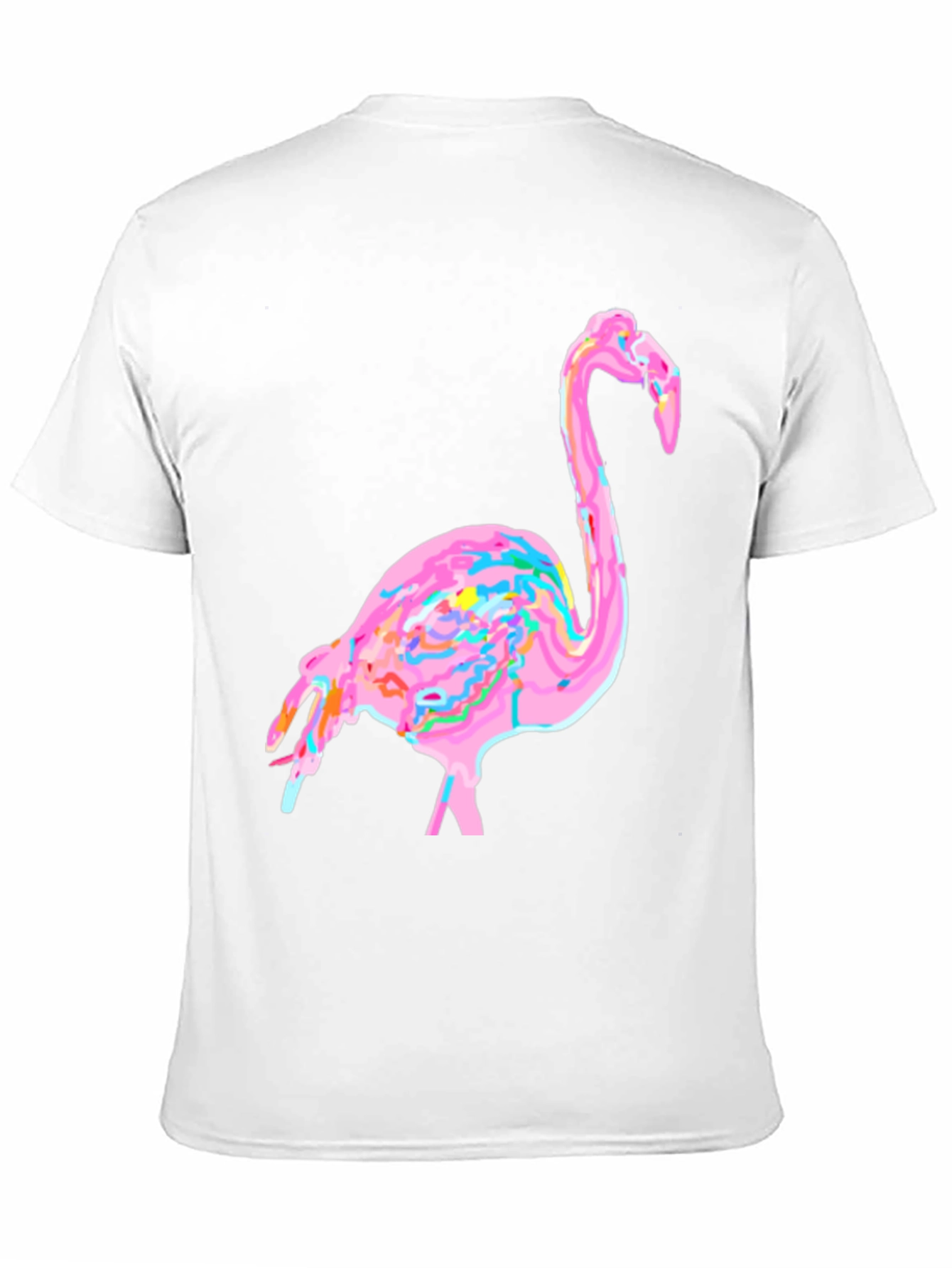 Funky Flamingo Graphic Tee - Black