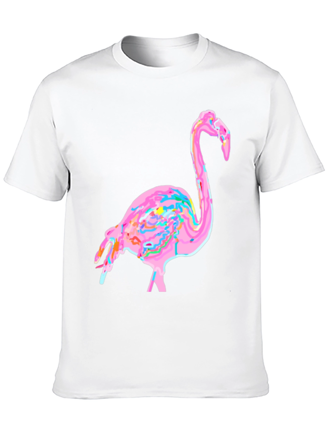 Funky Flamingo Graphic Tee - Black