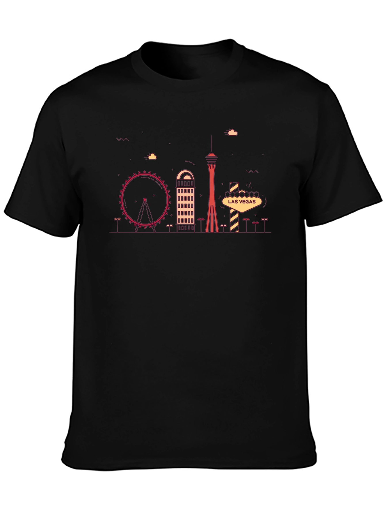 Las Vegas Skyline Graphic Print T-Shirt