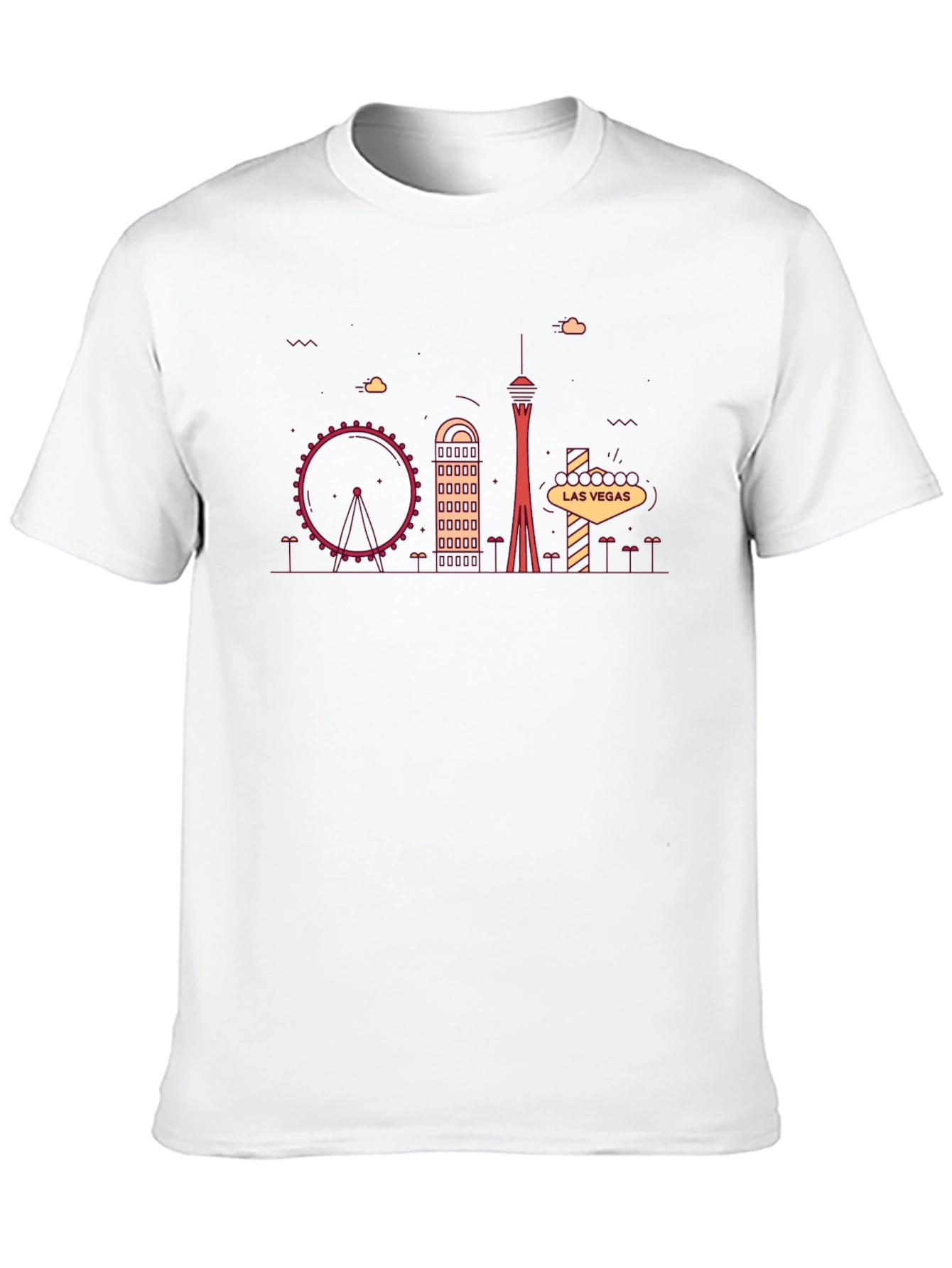 Las Vegas Skyline Graphic Print T-Shirt