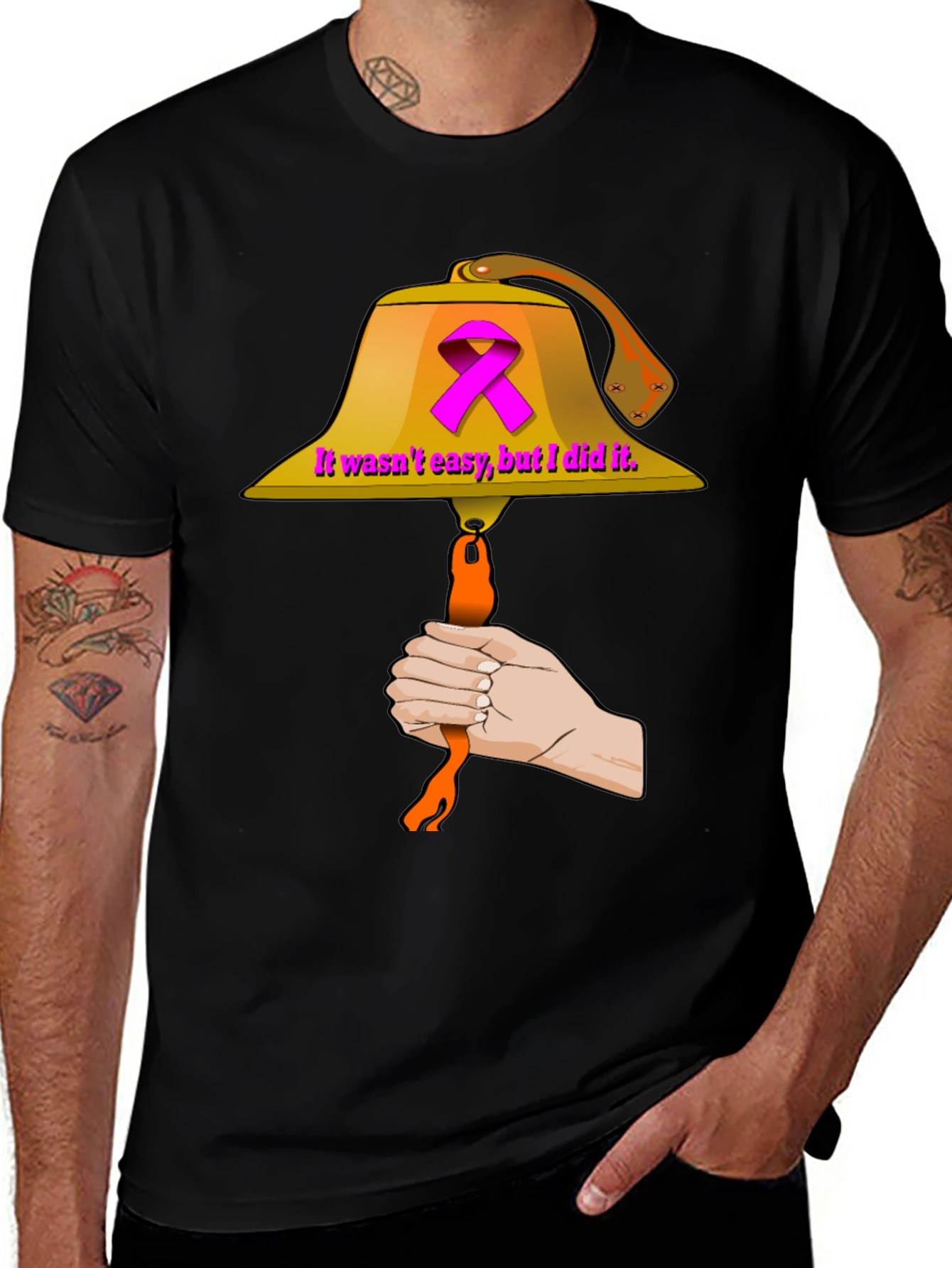 Cancer Survivor Bell Ringer Graphic T-Shirt