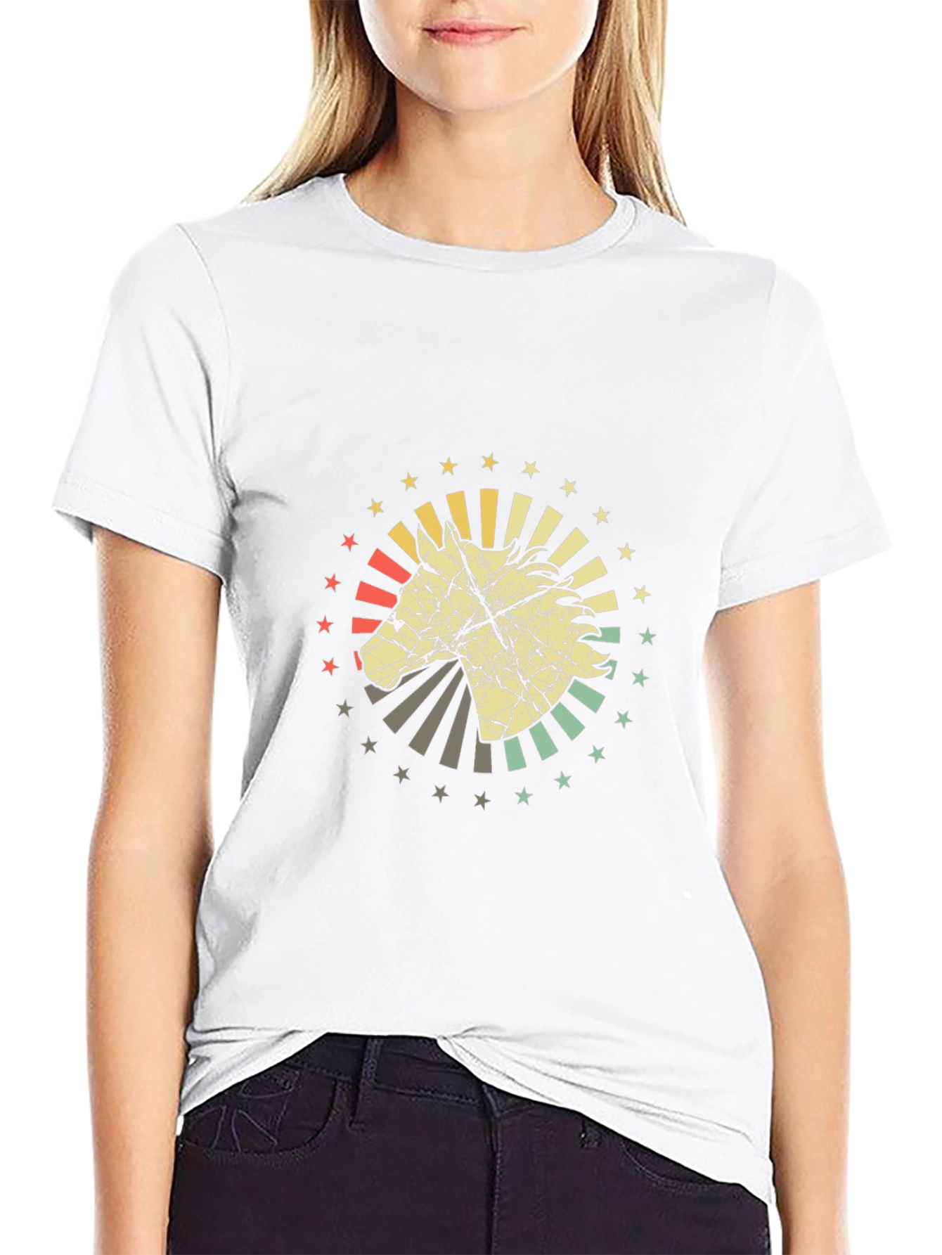 Retro Horse T-Shirt - Graphic Print