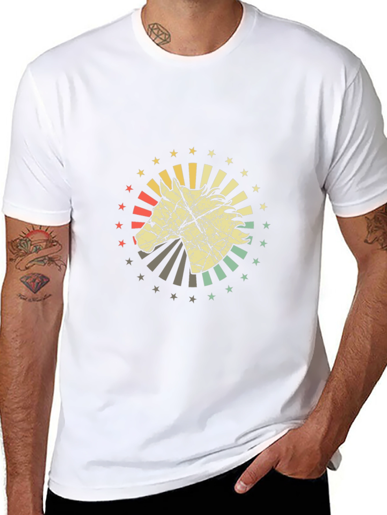 Retro Horse T-Shirt - Graphic Print
