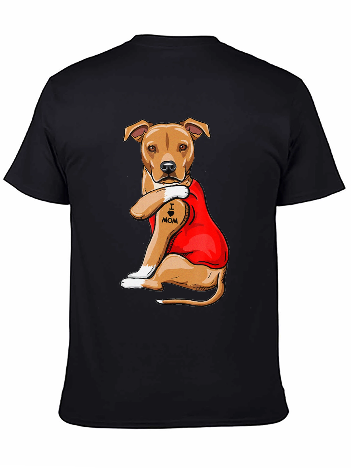 I Heart Mom Dog Tattoo Graphic T-Shirt