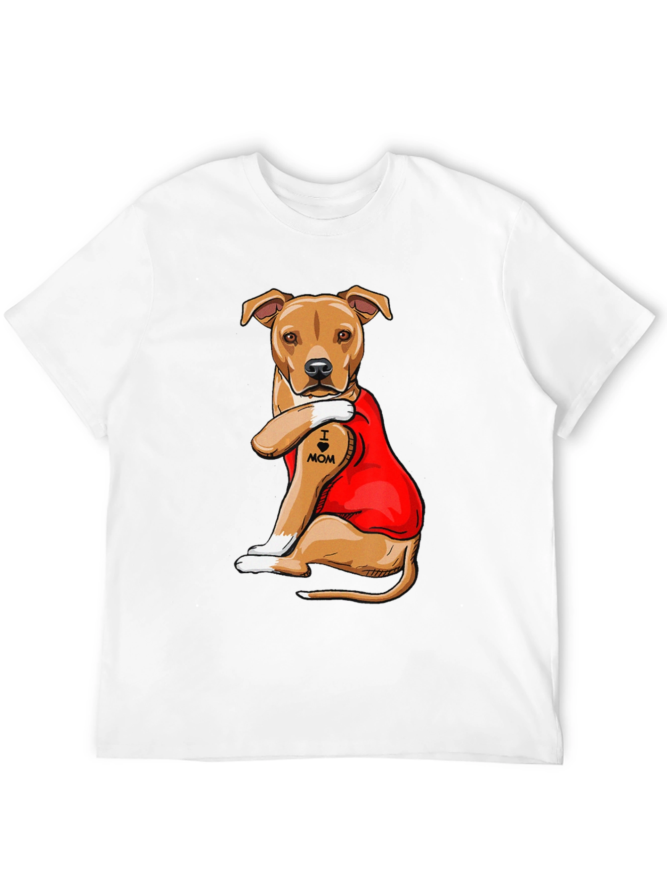 I Heart Mom Dog Tattoo Graphic T-Shirt