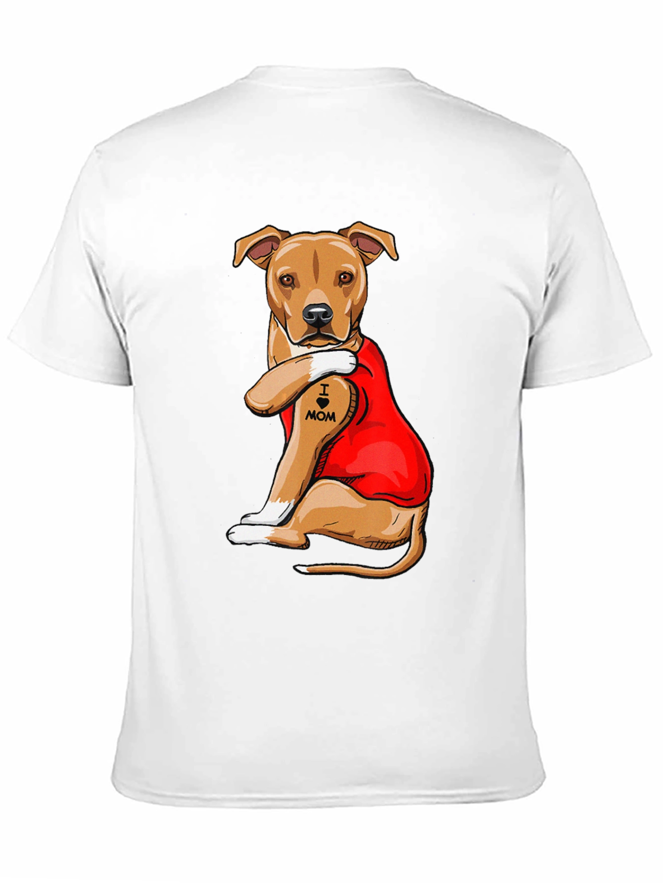 I Heart Mom Dog Tattoo Graphic T-Shirt