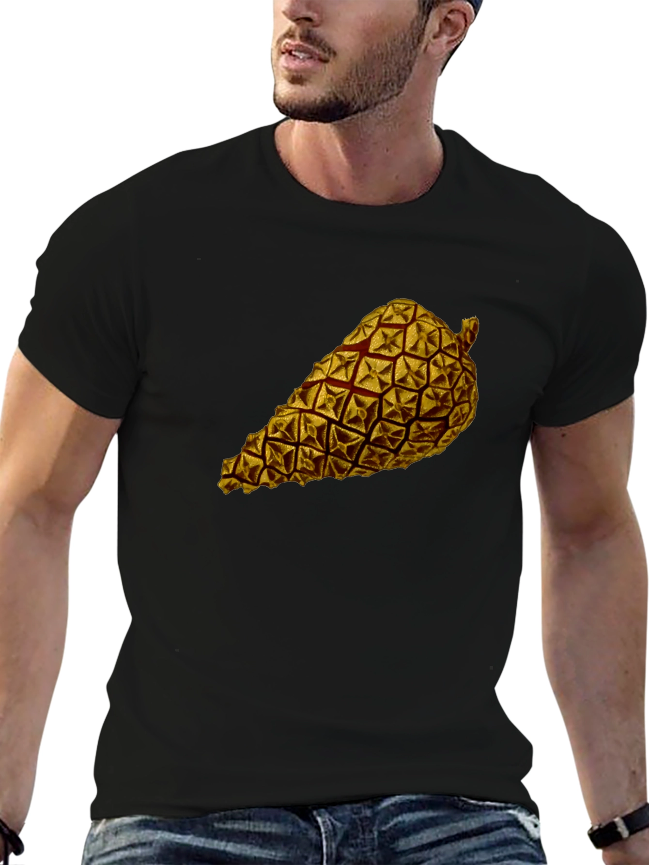 Pinecone Graphic Black T-Shirt
