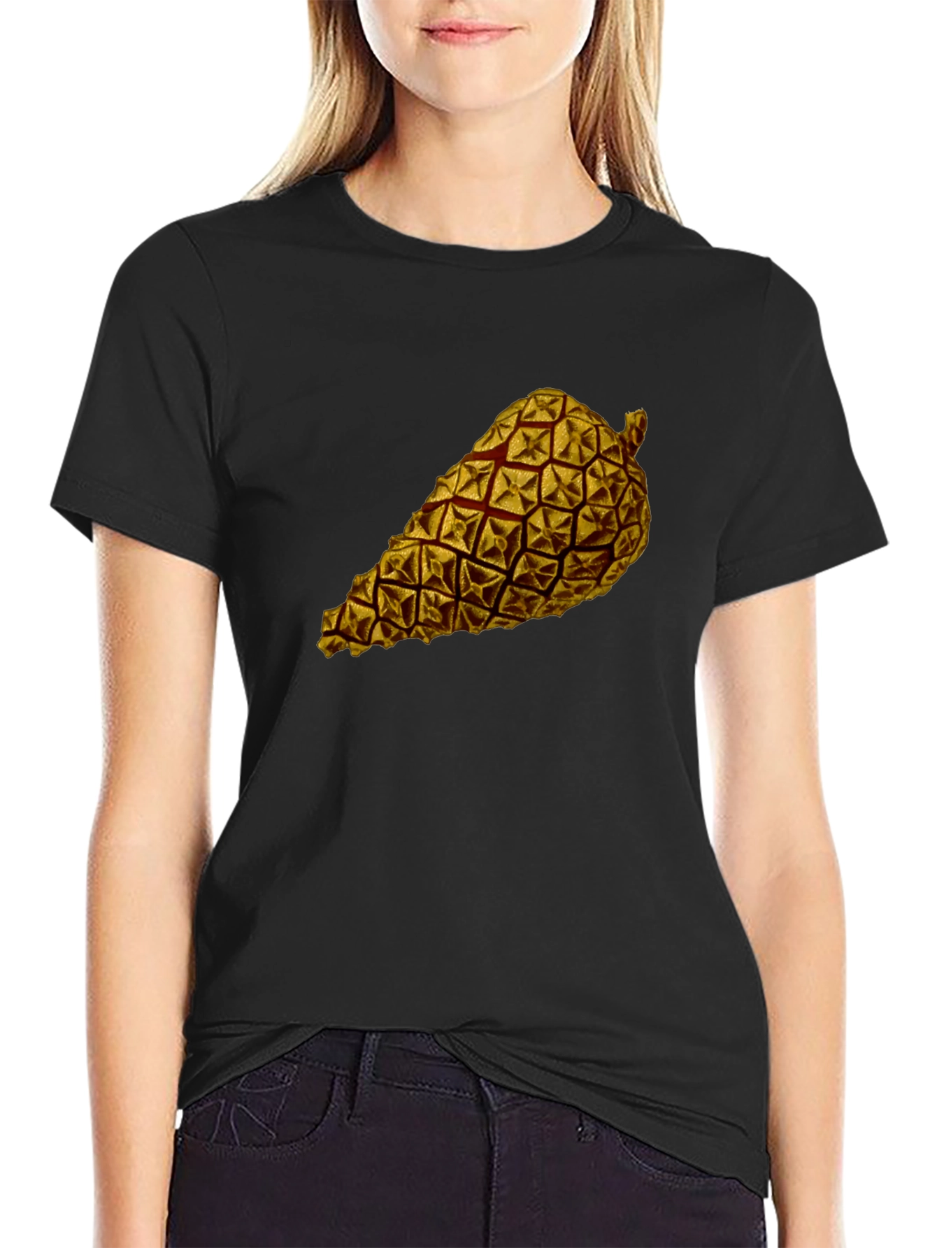 Pinecone Graphic Black T-Shirt