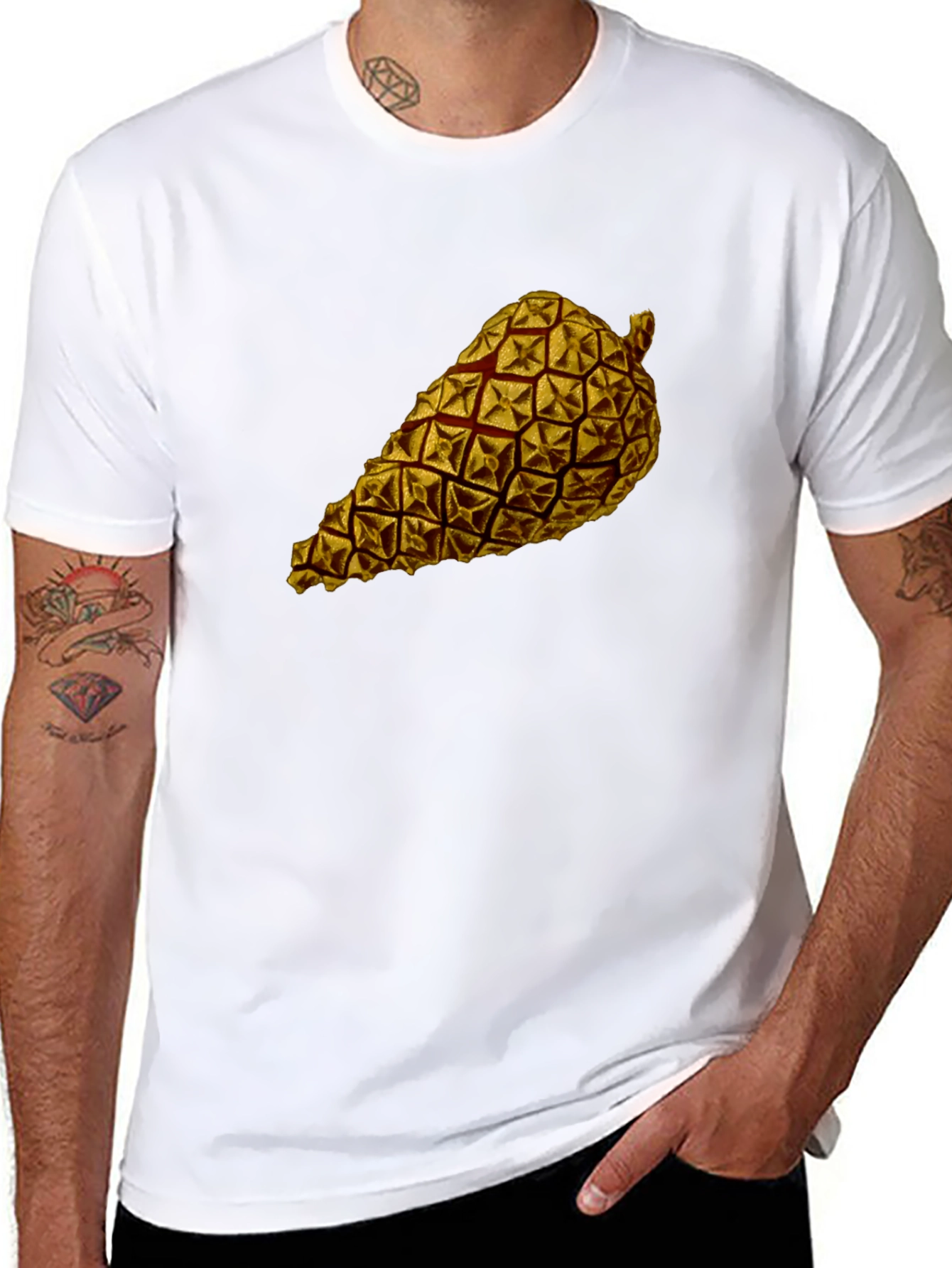 Pinecone Graphic Black T-Shirt