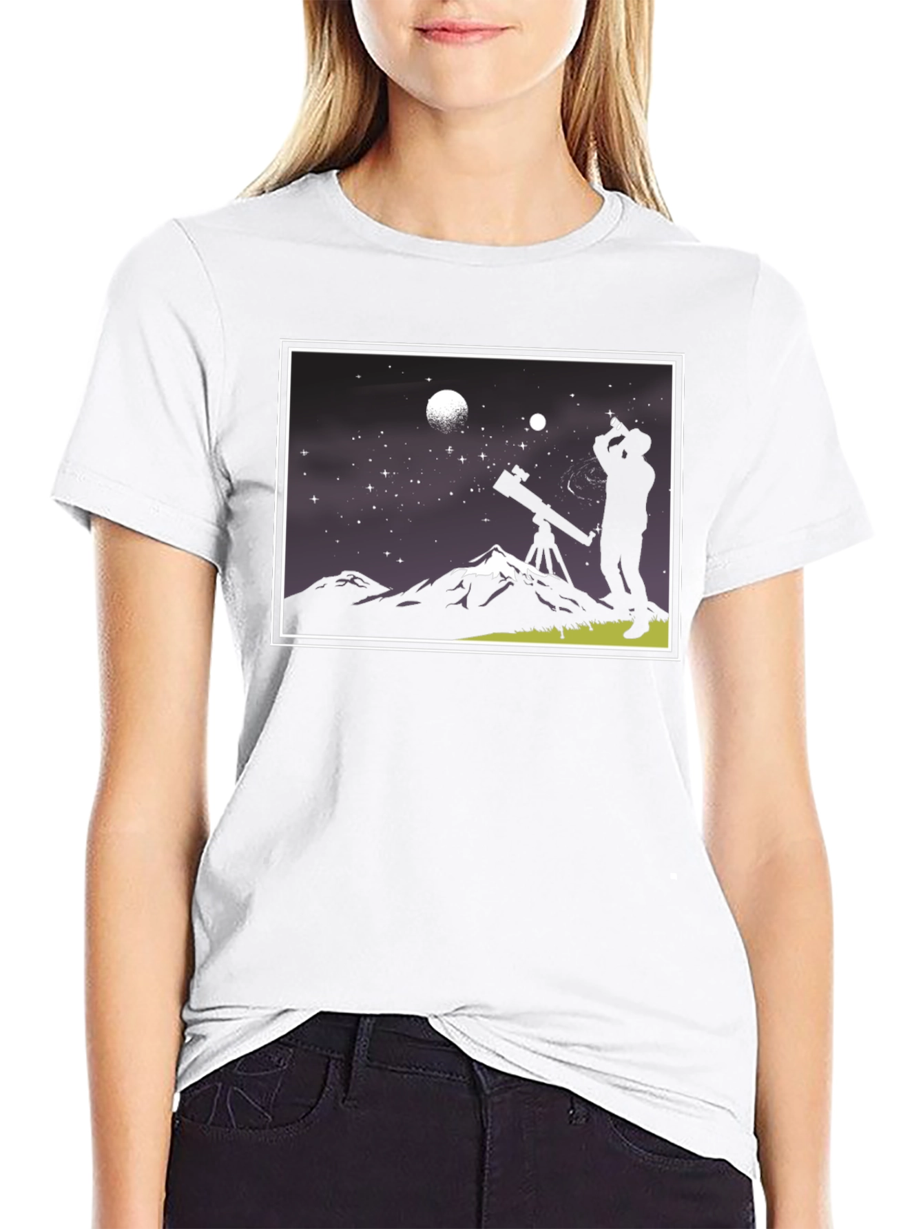 Telescope Stargazer T-Shirt - Astronomy Graphic Tee