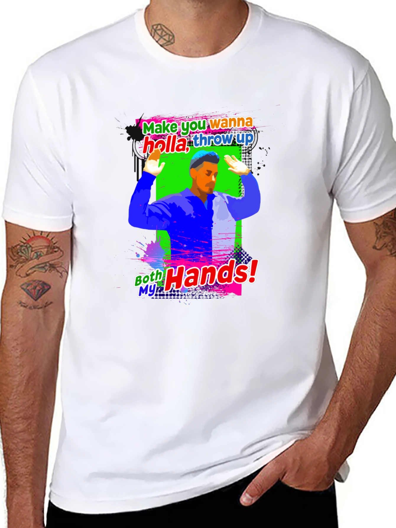 Holla Throw Up Graphic T-Shirt