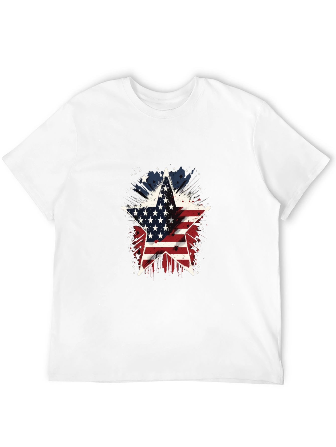 American Flag Star Graphic T-Shirt