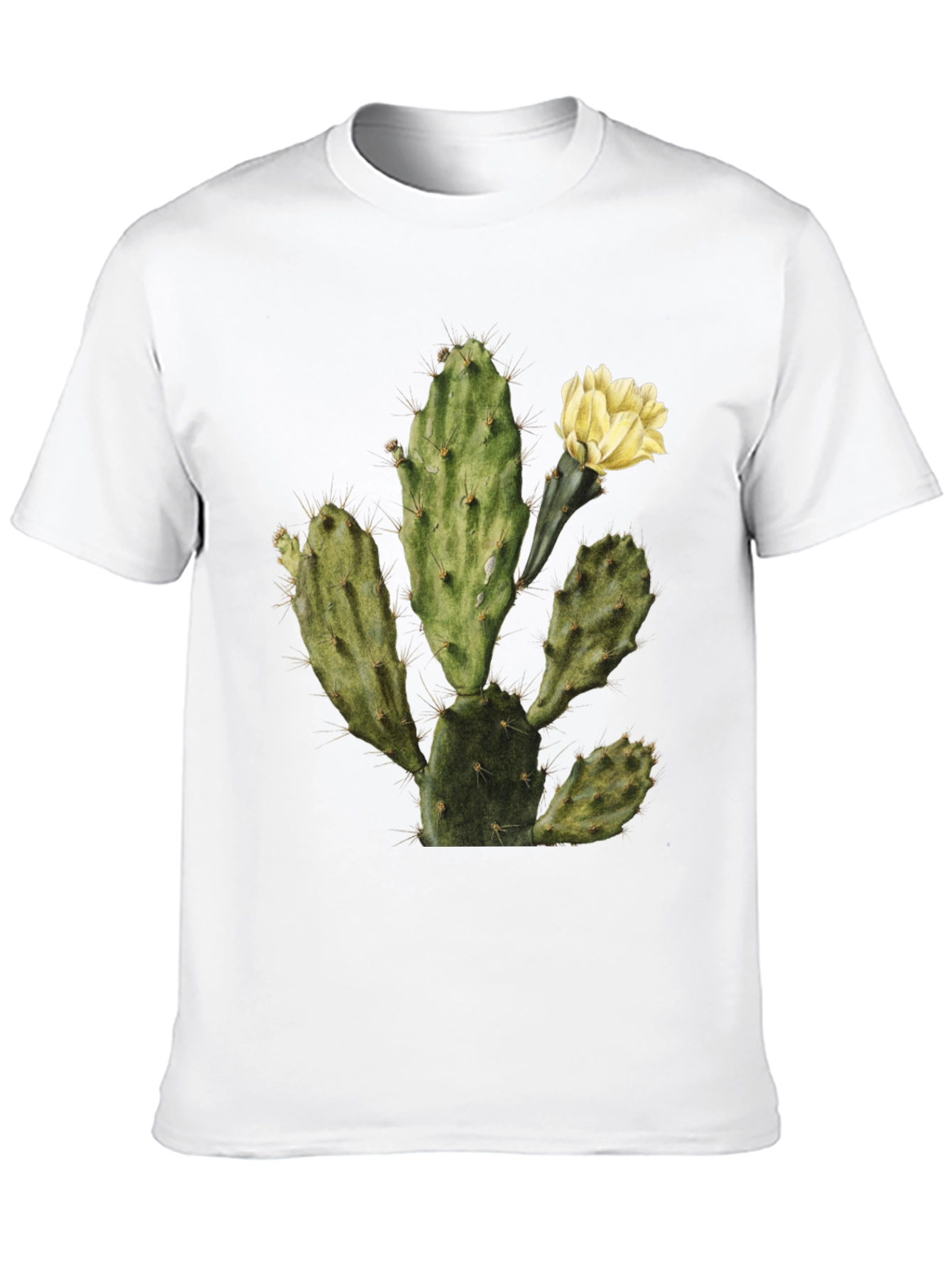 Cactus Graphic Tee - Black Cotton T-Shirt