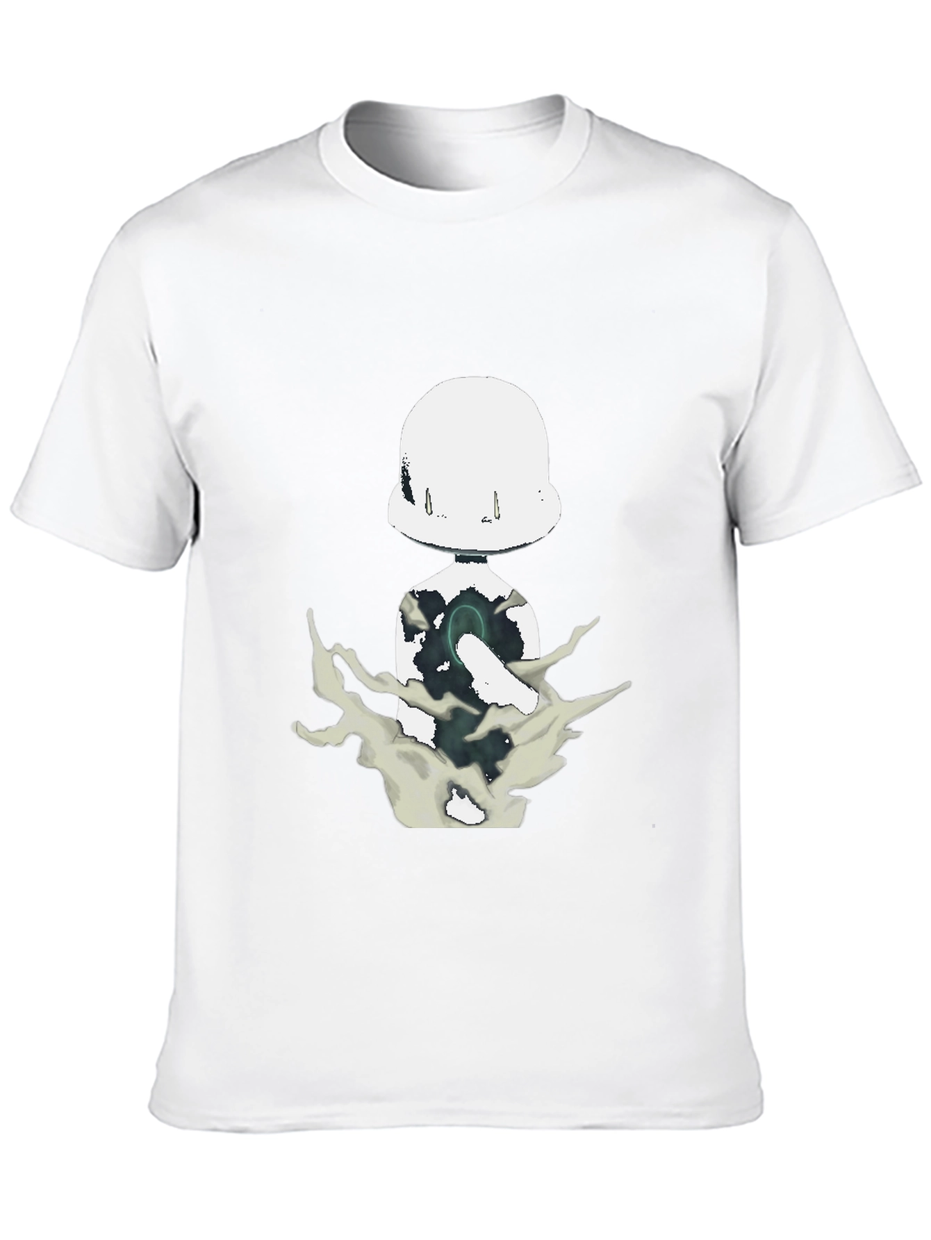 Abstract Figure Graphic Black T-Shirt