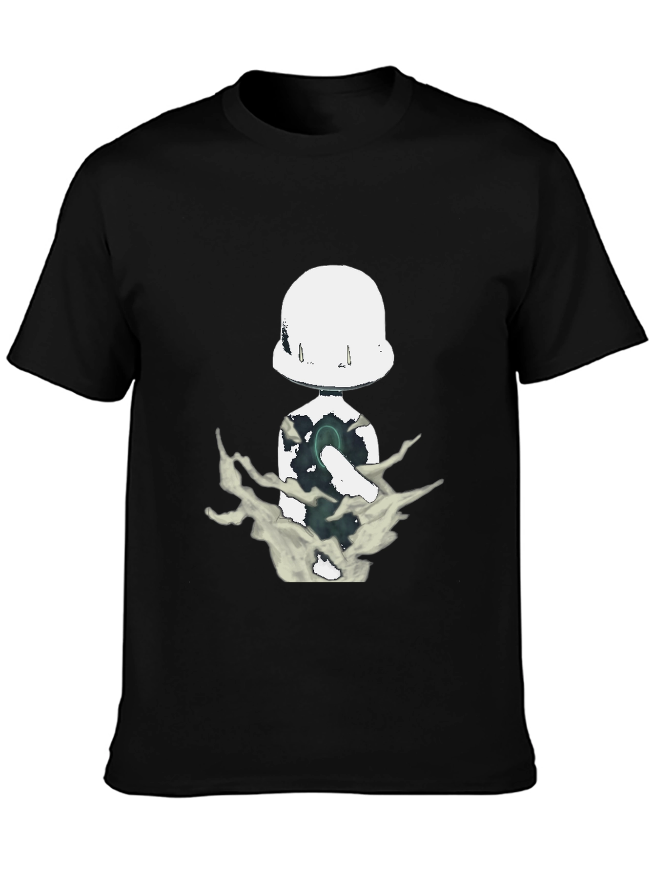 Abstract Figure Graphic Black T-Shirt