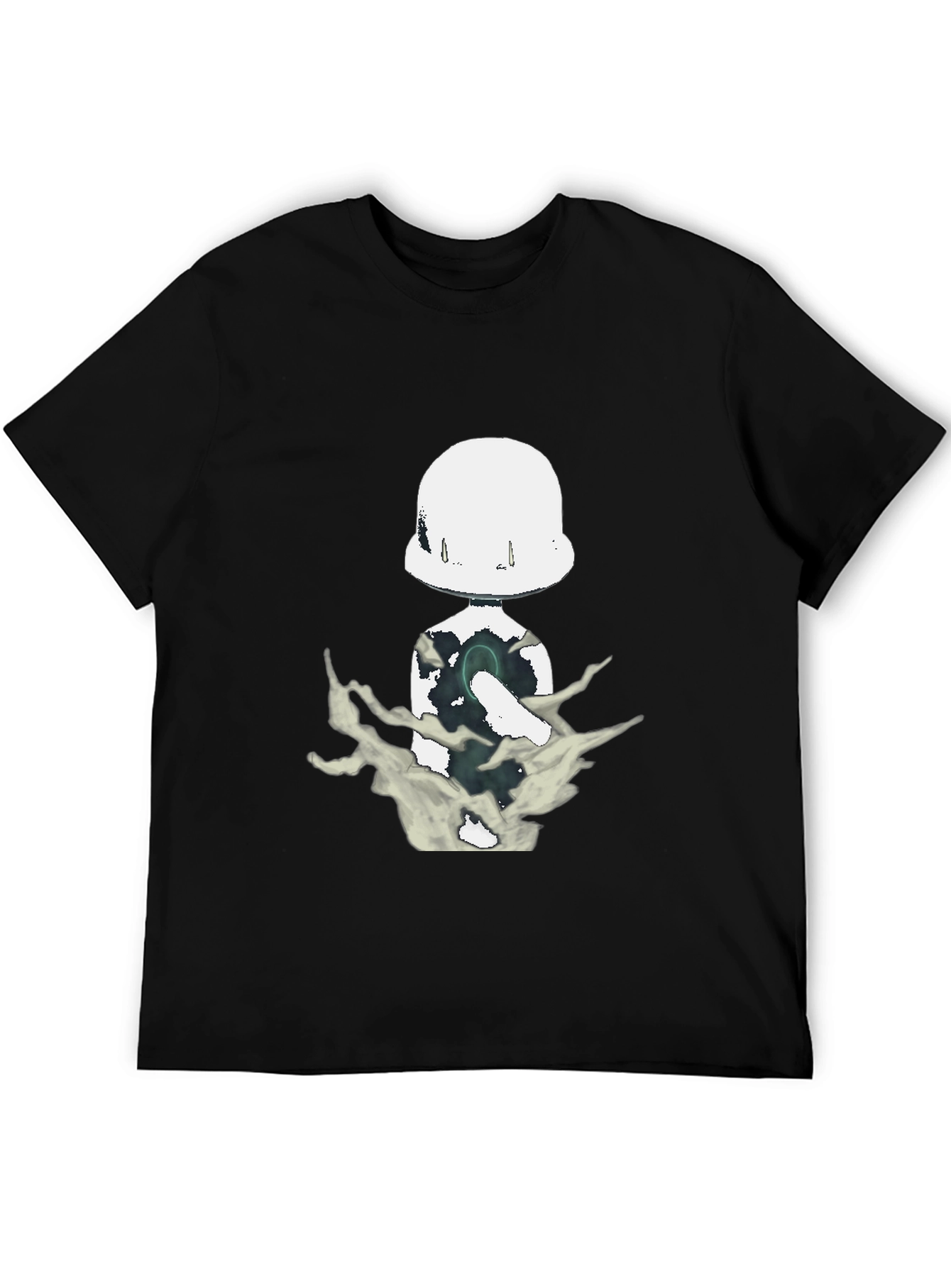 Abstract Figure Graphic Black T-Shirt