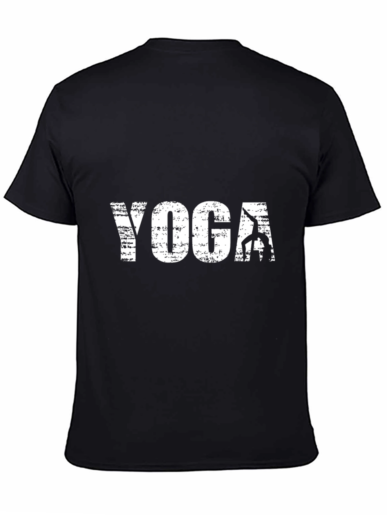 Yoga Graphic Print Black T-Shirt