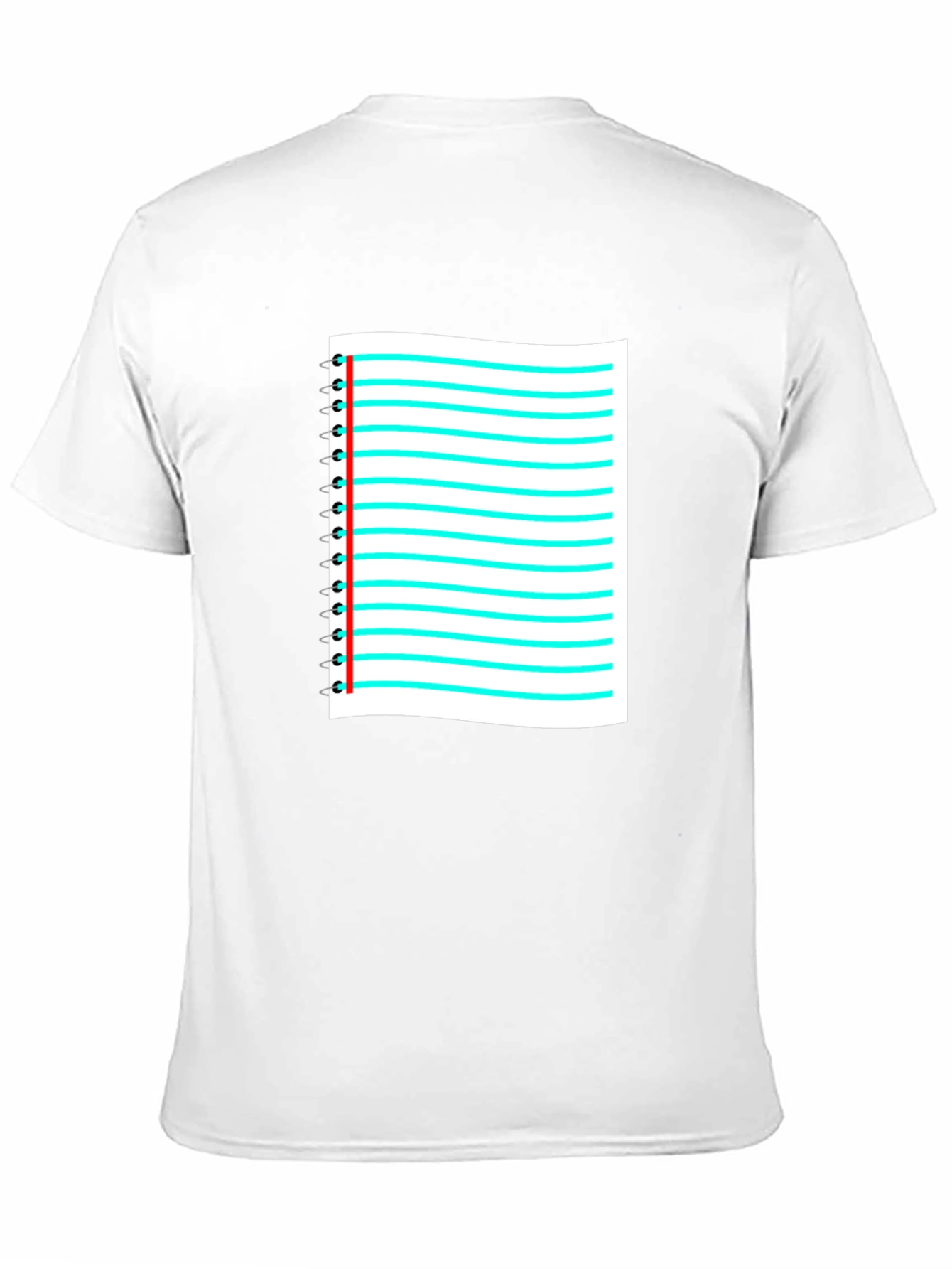 Notebook Paper Graphic Black T-Shirt