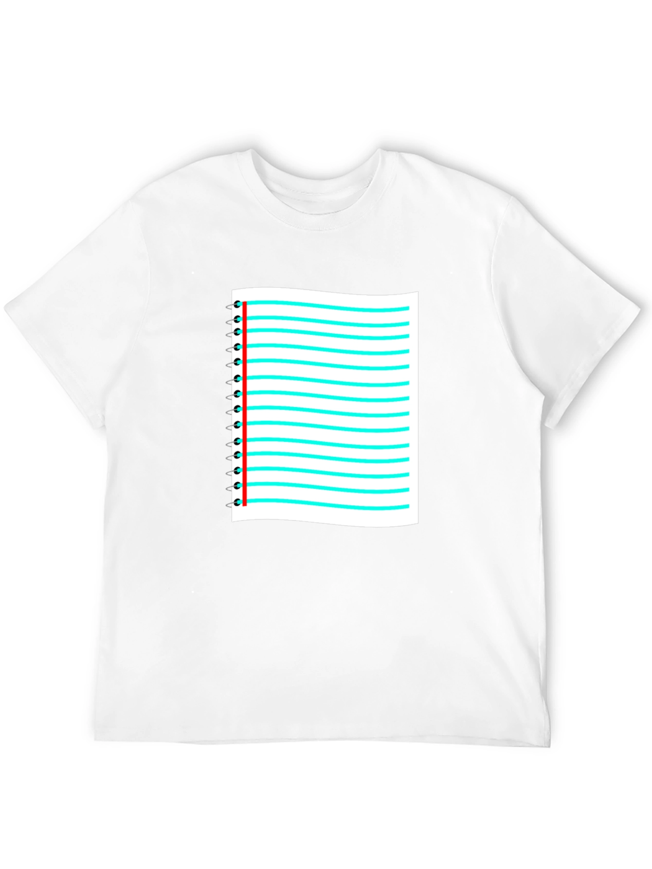 Notebook Paper Graphic Black T-Shirt