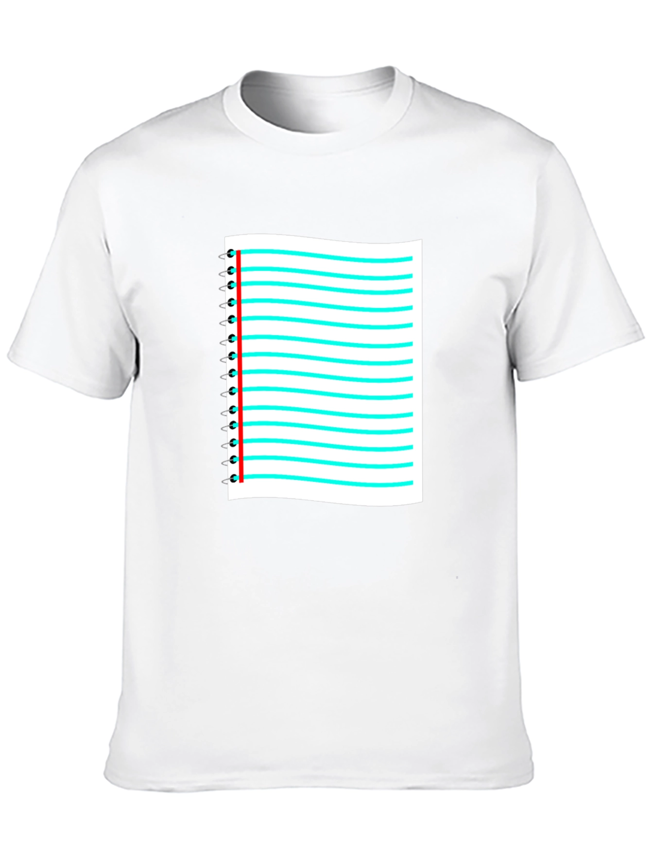 Notebook Paper Graphic Black T-Shirt