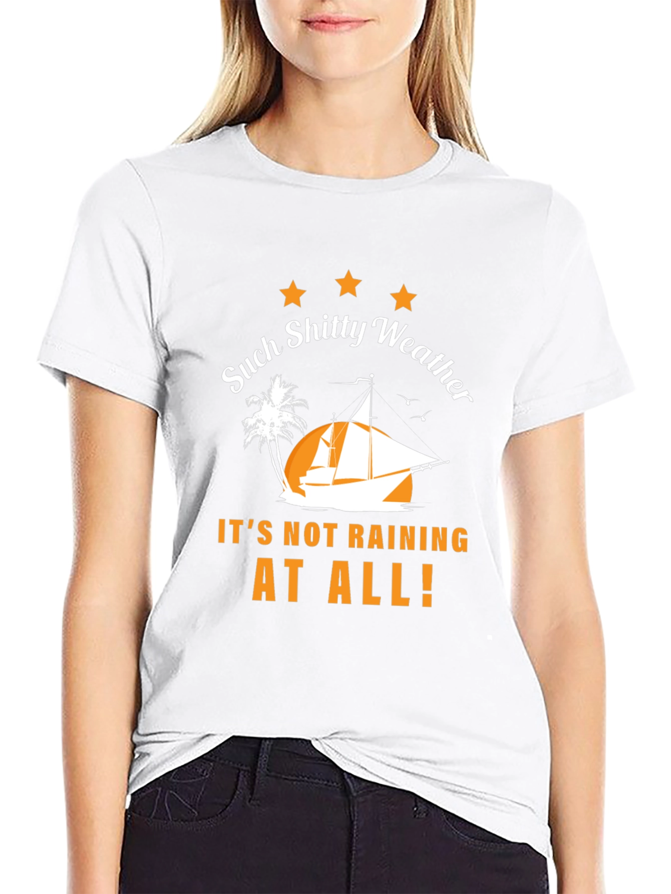 Humorous Such Shitty Weather Graphic Tee