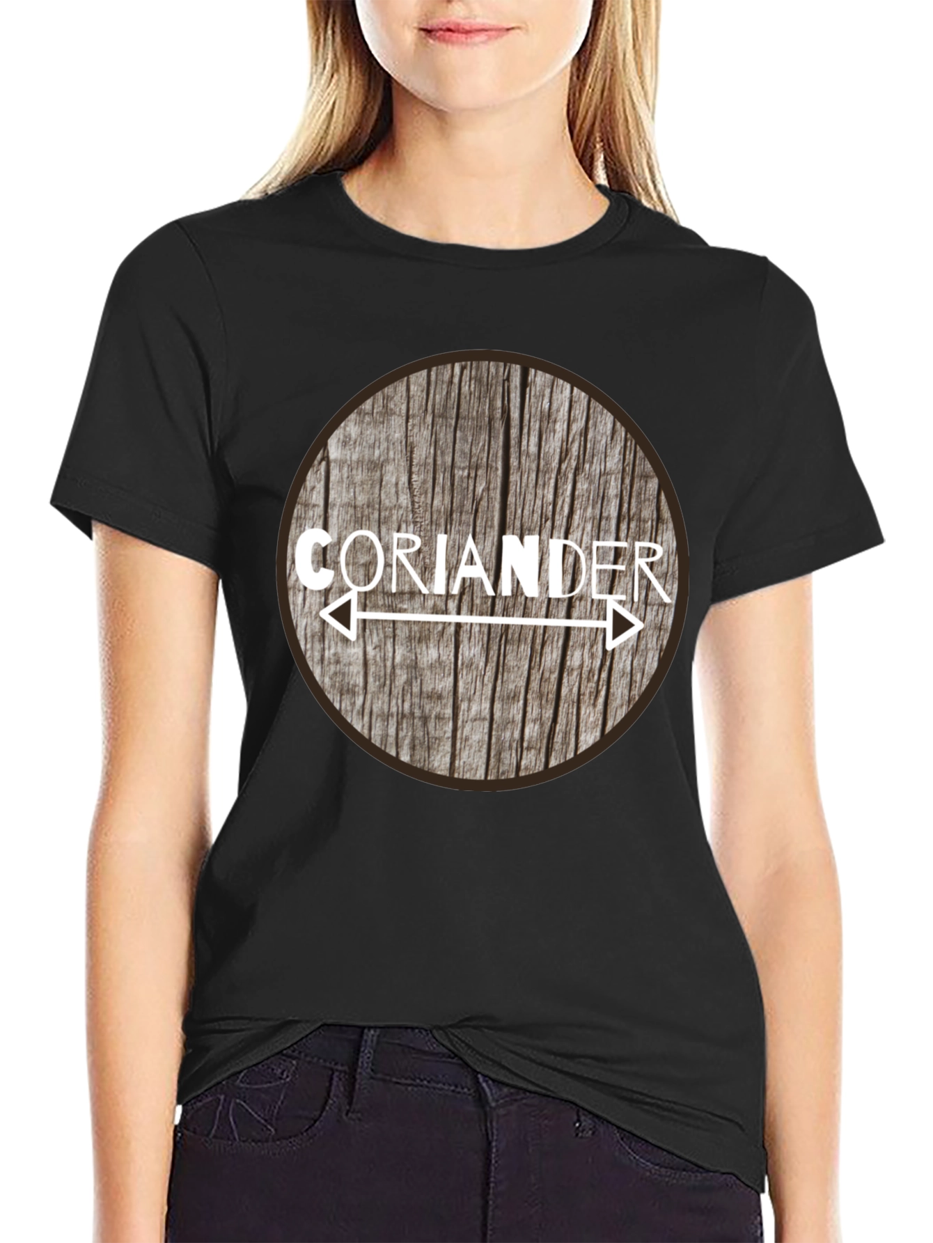 Coriander Arrow Woodgrain Graphic T-Shirt
