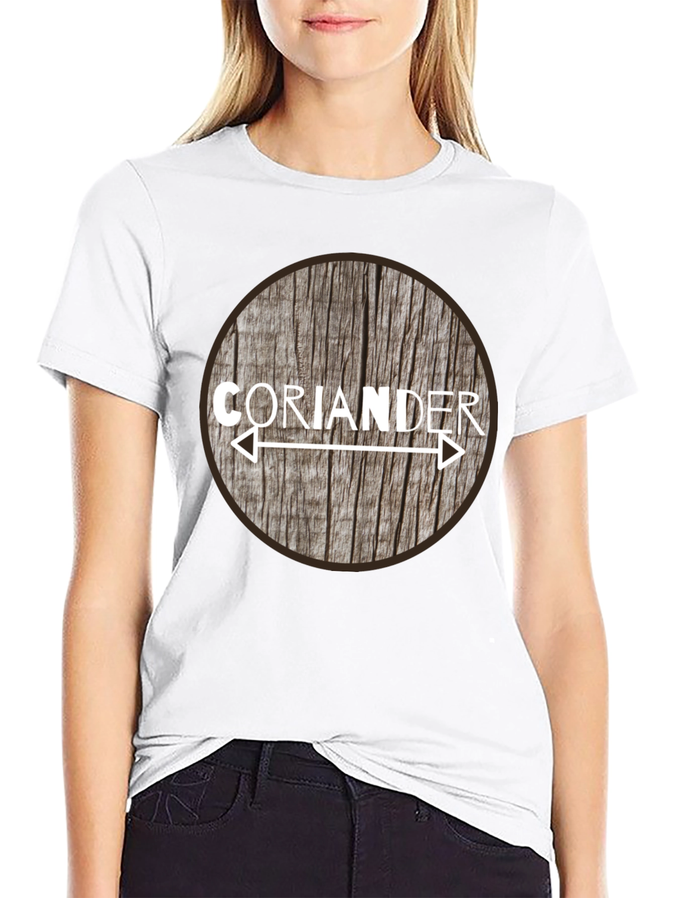 Coriander Arrow Woodgrain Graphic T-Shirt