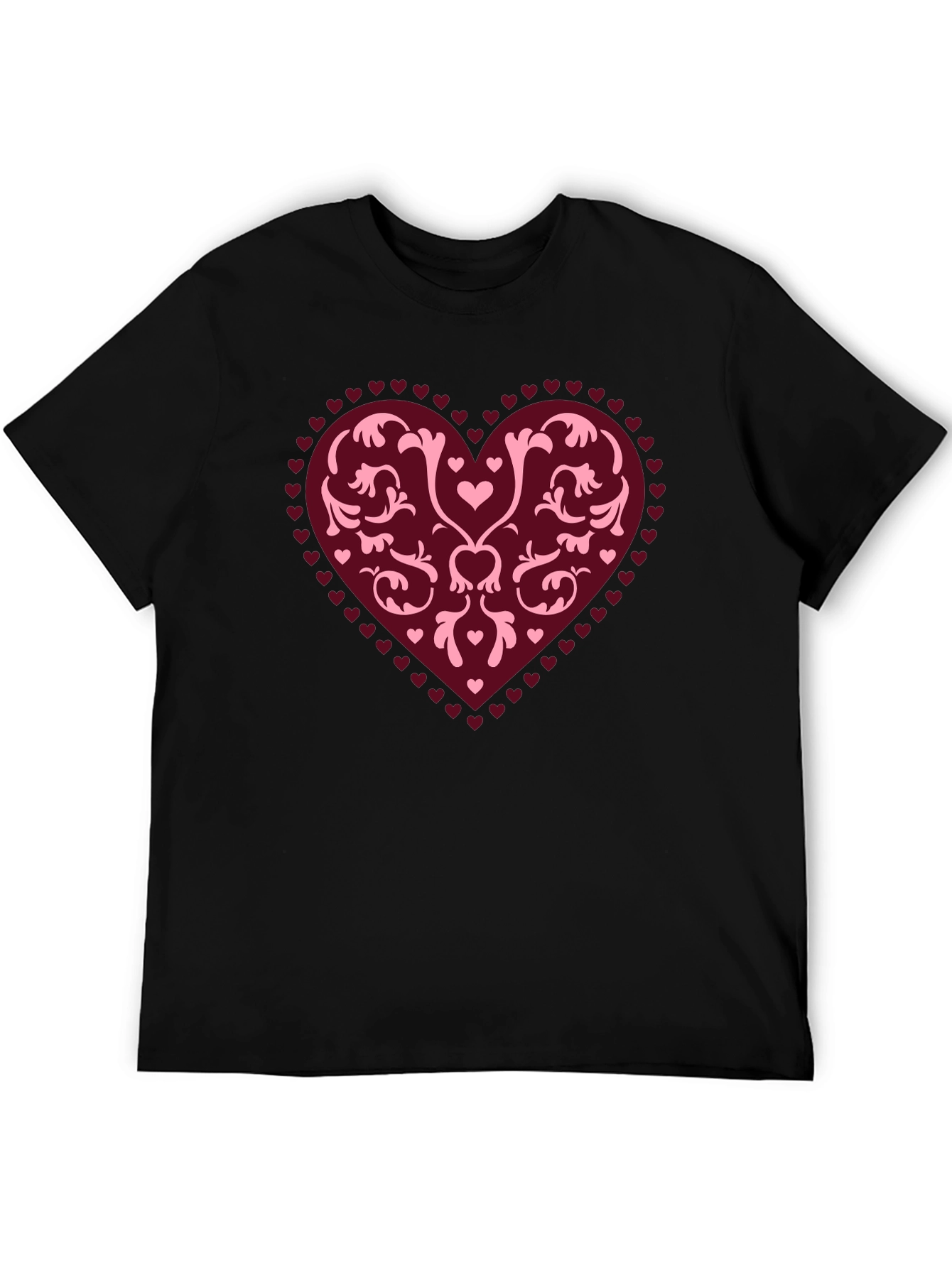 Heart Graphic Tee - Stylish Black Casual Shirt