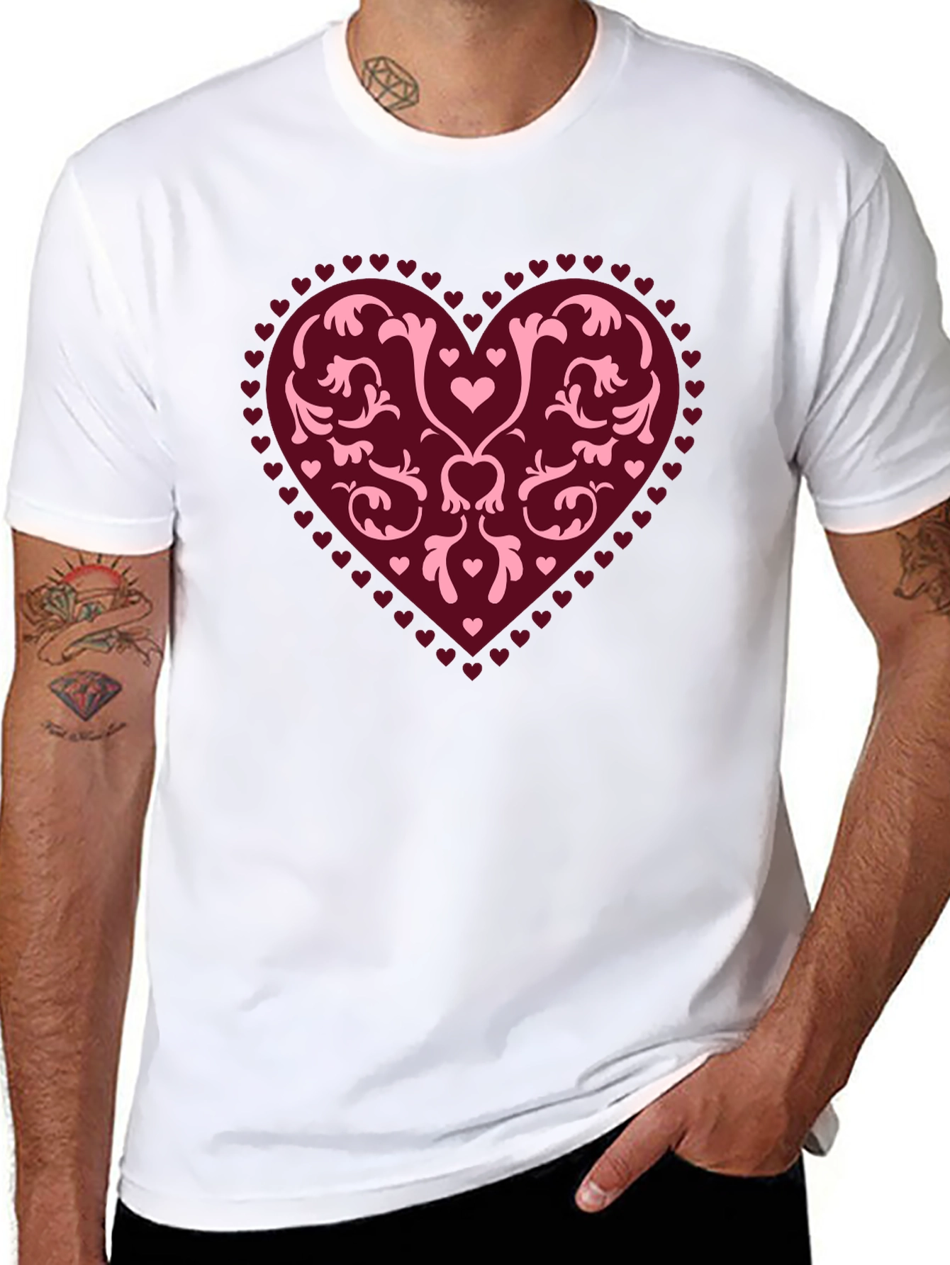 Heart Graphic Tee - Stylish Black Casual Shirt