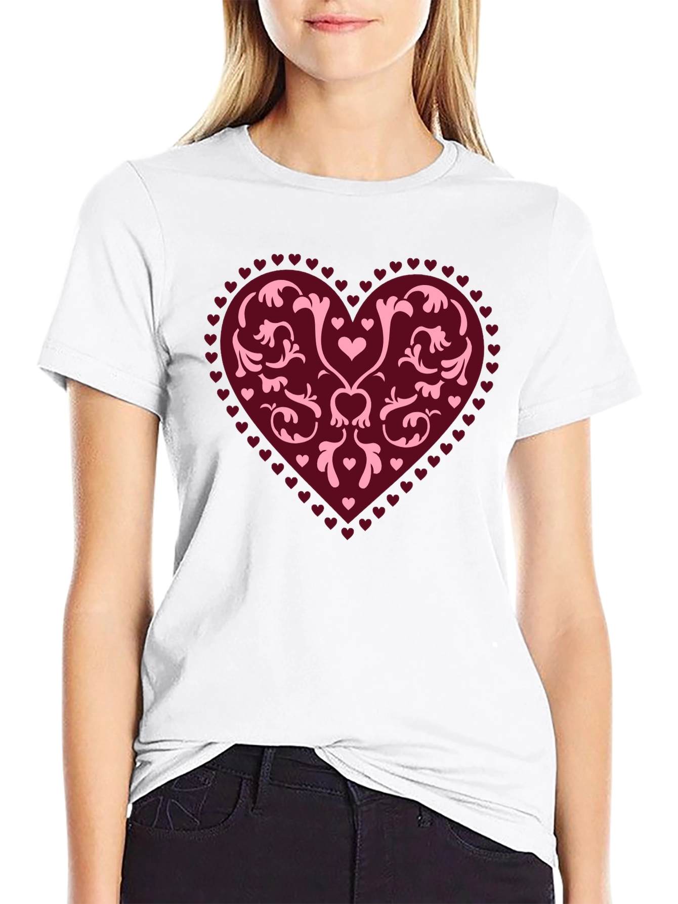 Heart Graphic Tee - Stylish Black Casual Shirt
