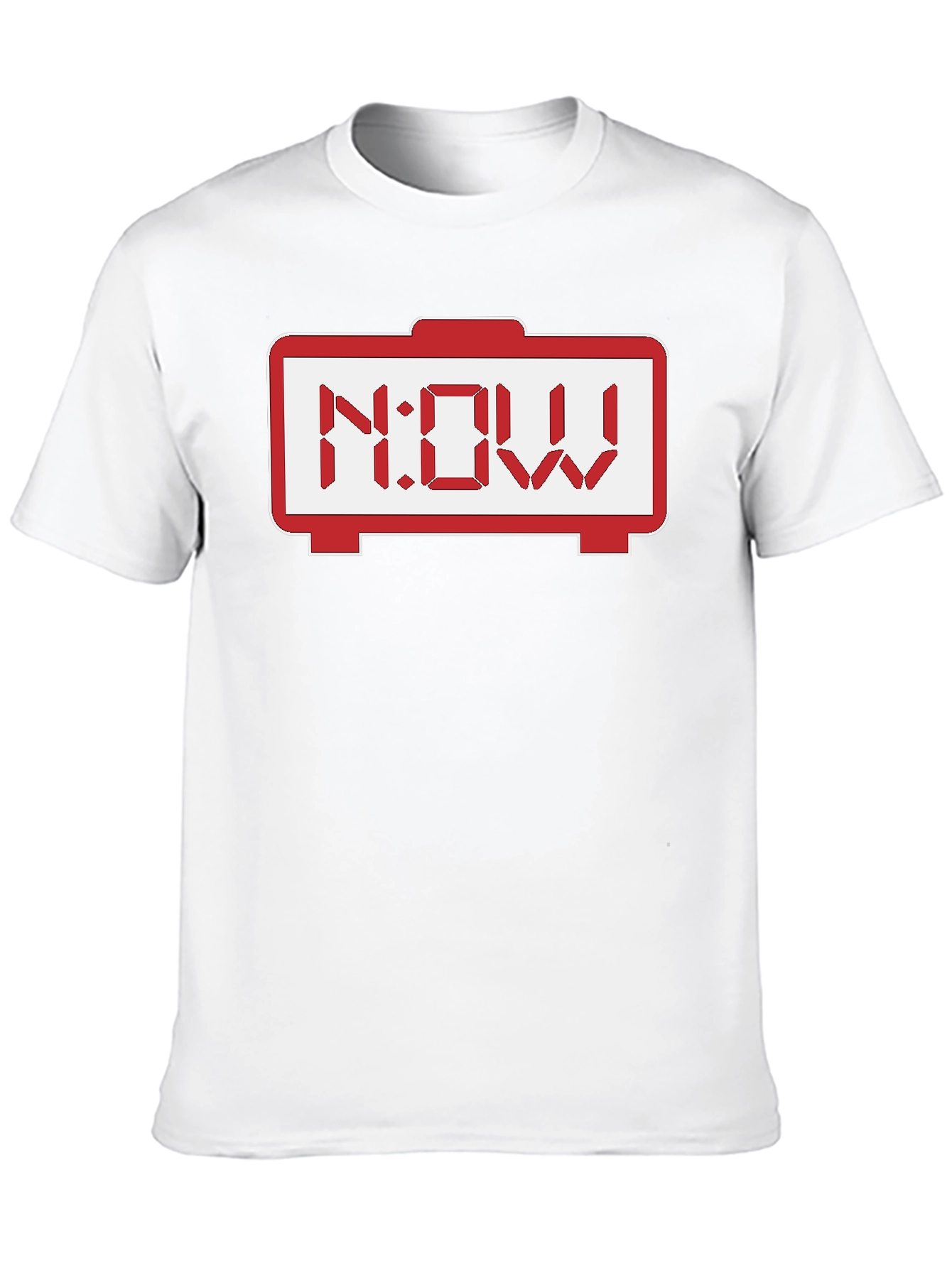 Retro Digital Clock NOW T-Shirt - Black