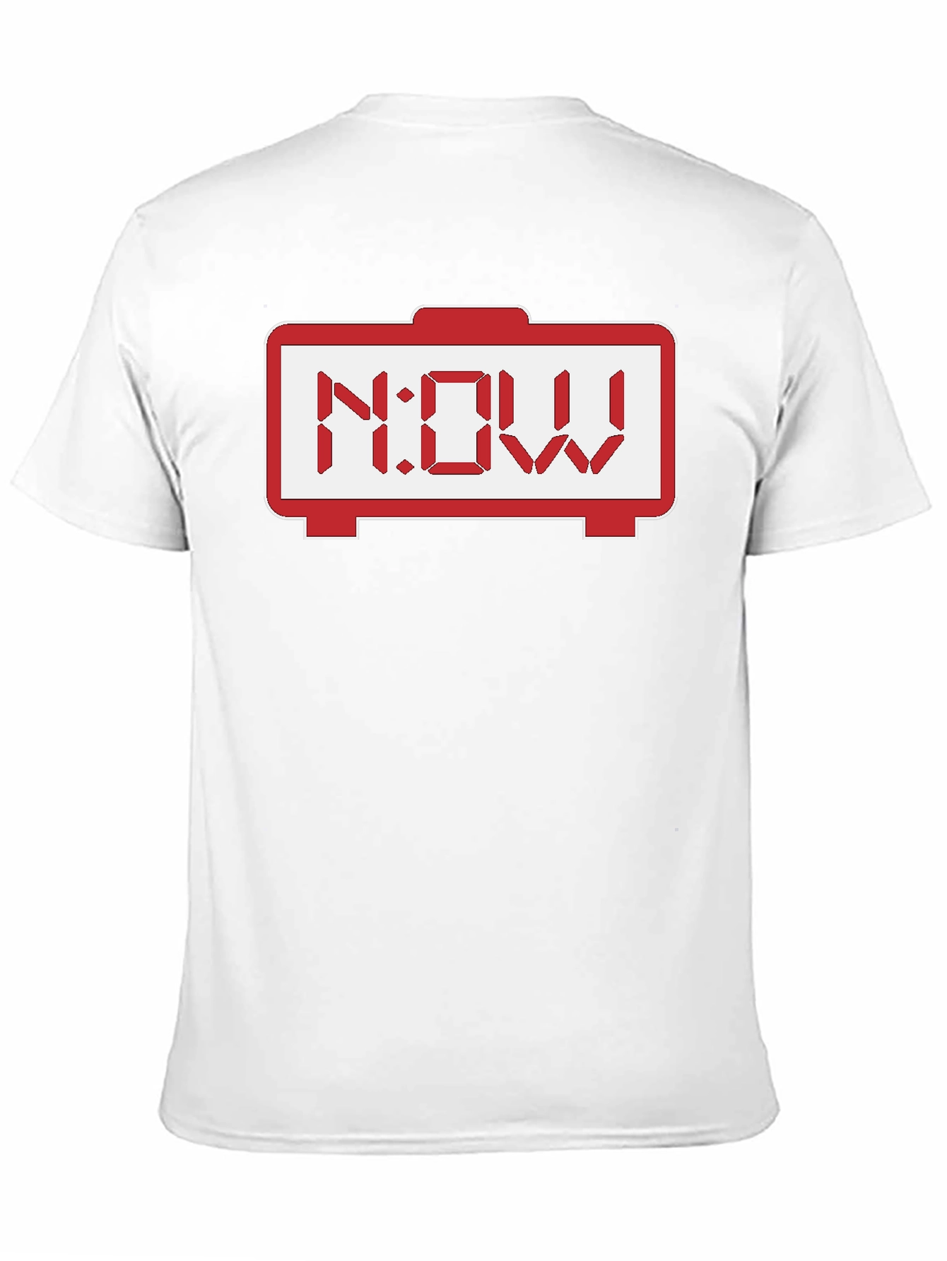 Retro Digital Clock NOW T-Shirt - Black