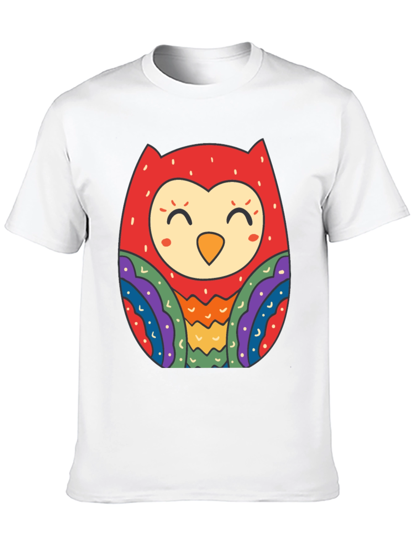 Fun Owl Graphic Tee - Black Cotton Comfort