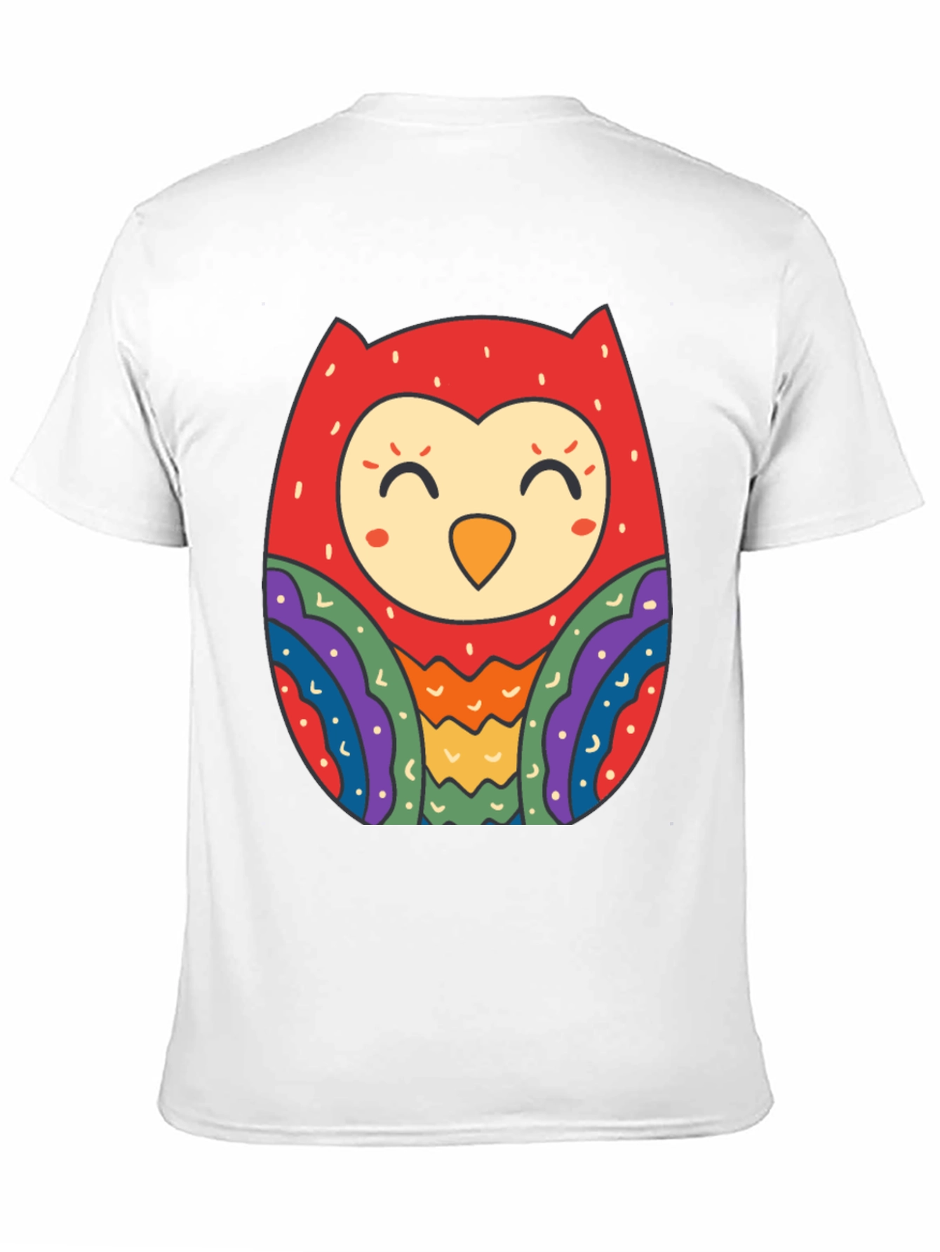 Fun Owl Graphic Tee - Black Cotton Comfort