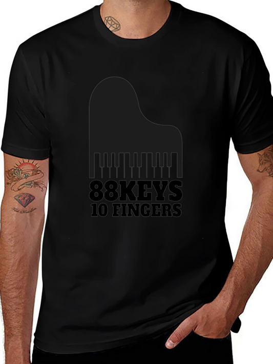 Piano Keys T-Shirt: 88 Keys 10 Fingers - Musicians Tee