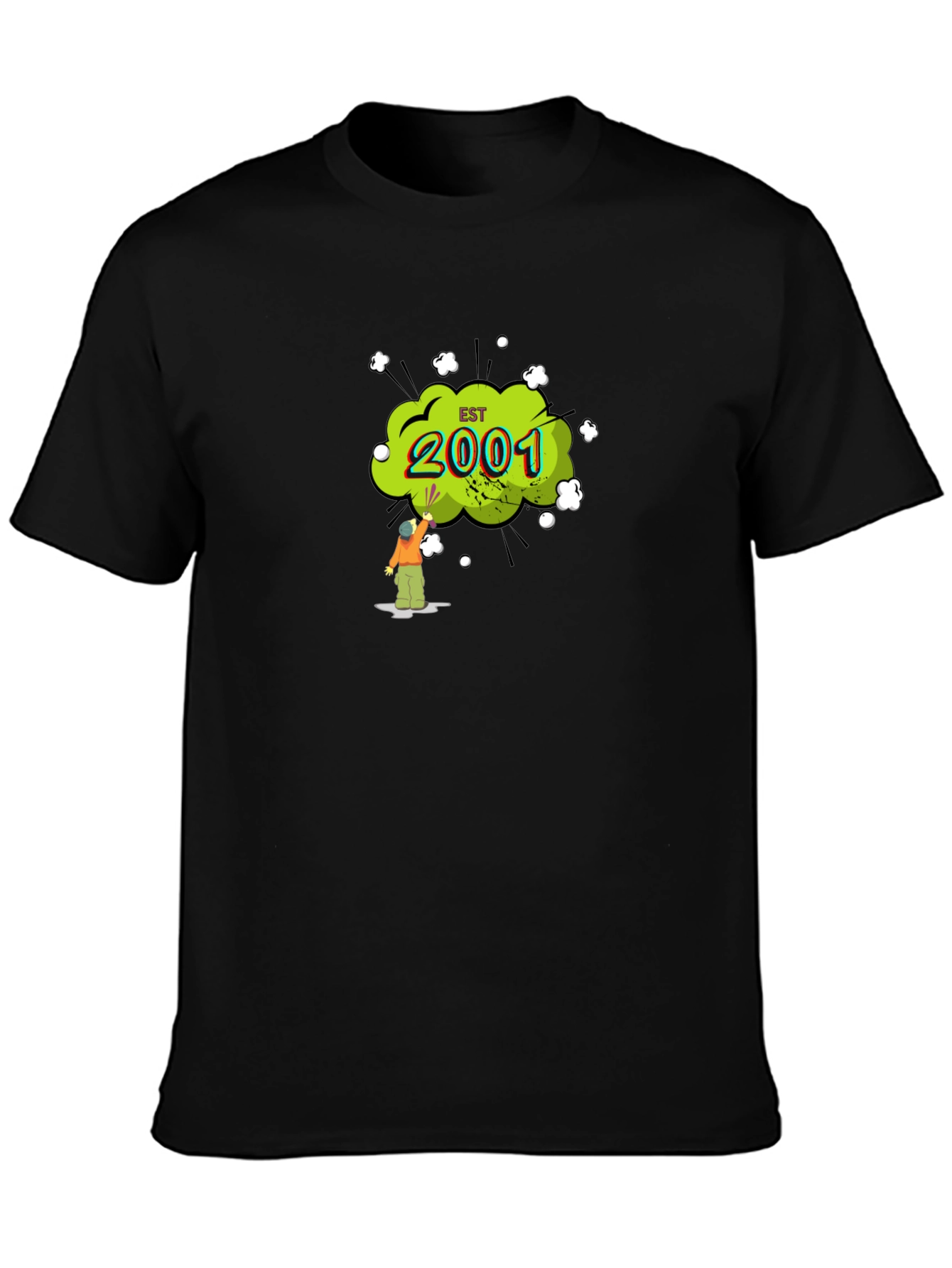 Est. 2001 Graphic Black T-Shirt